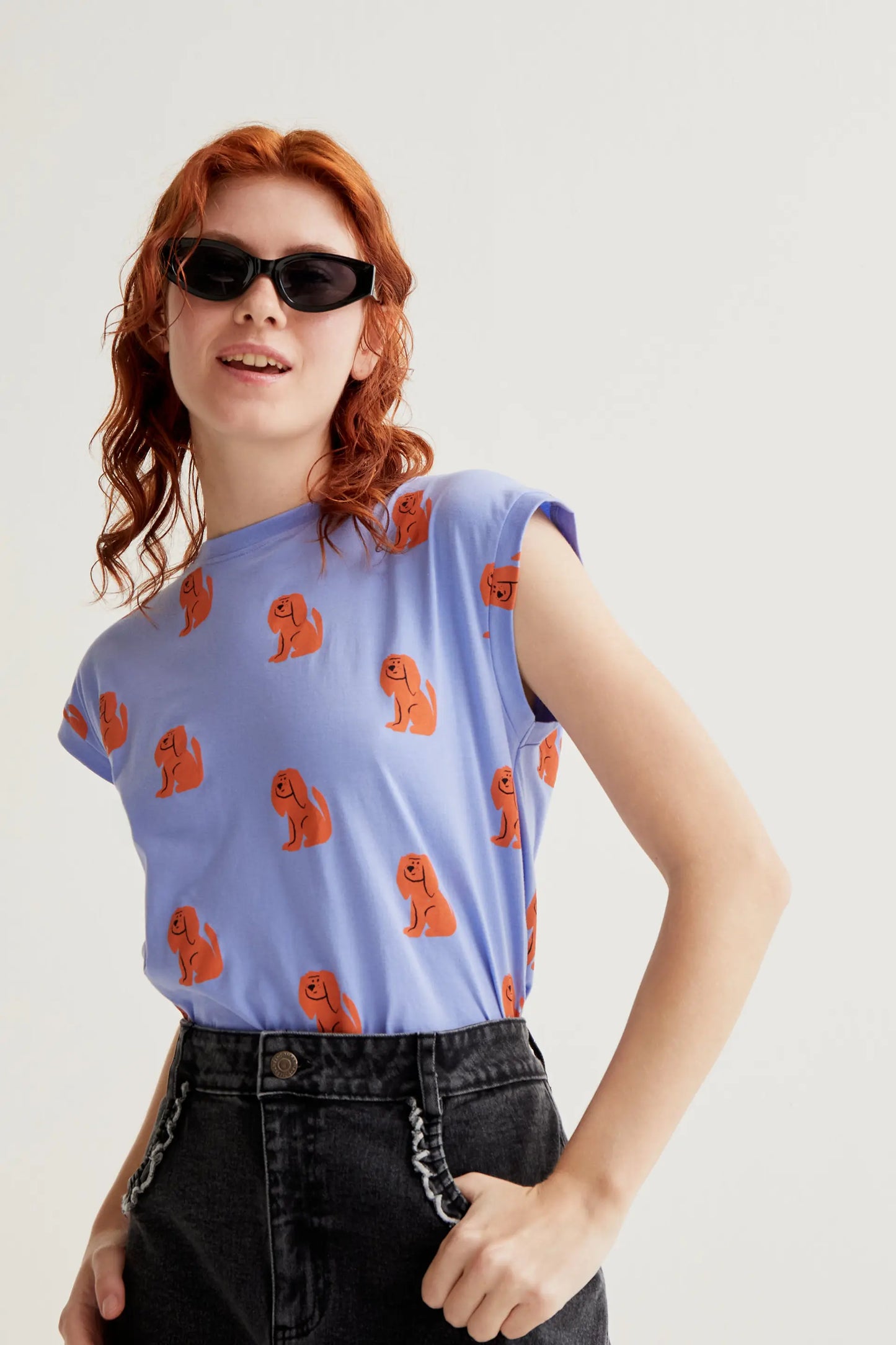 Camiseta con estampado Blue Dog