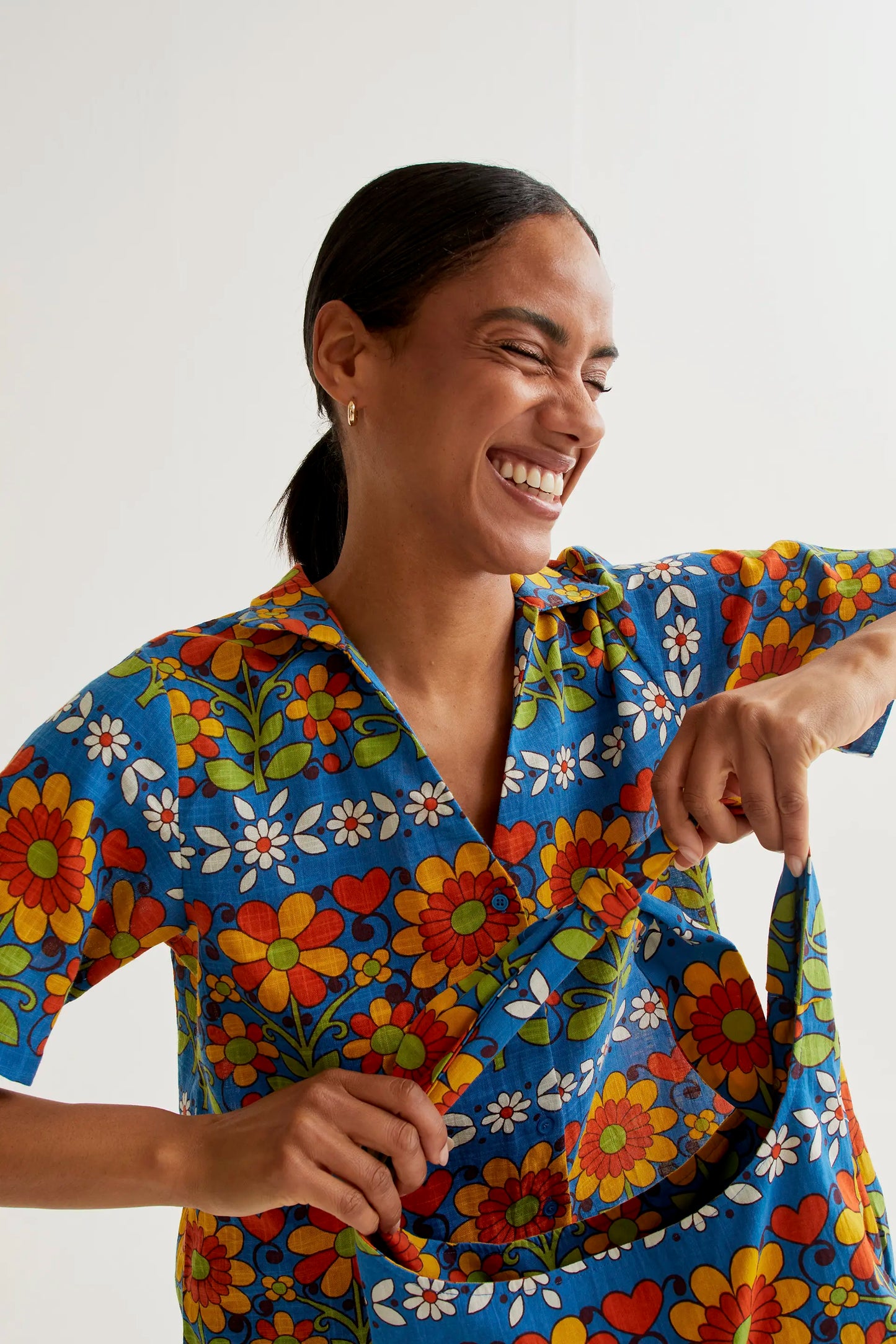 Camicia con stampa Garden