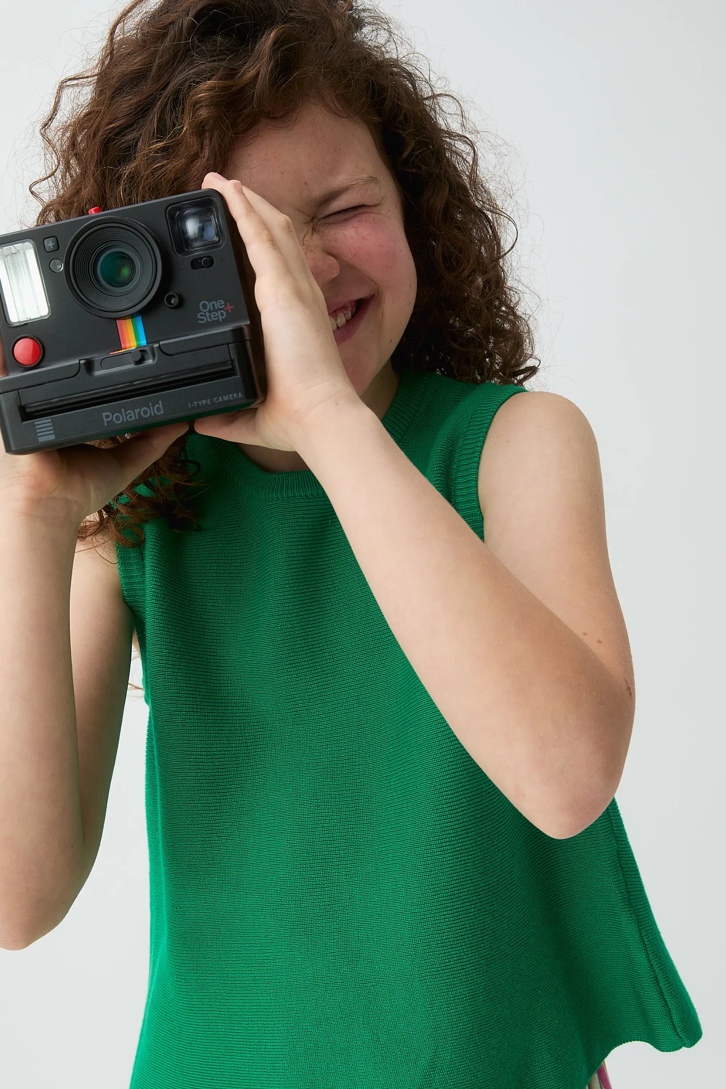 Top de niña punto verde