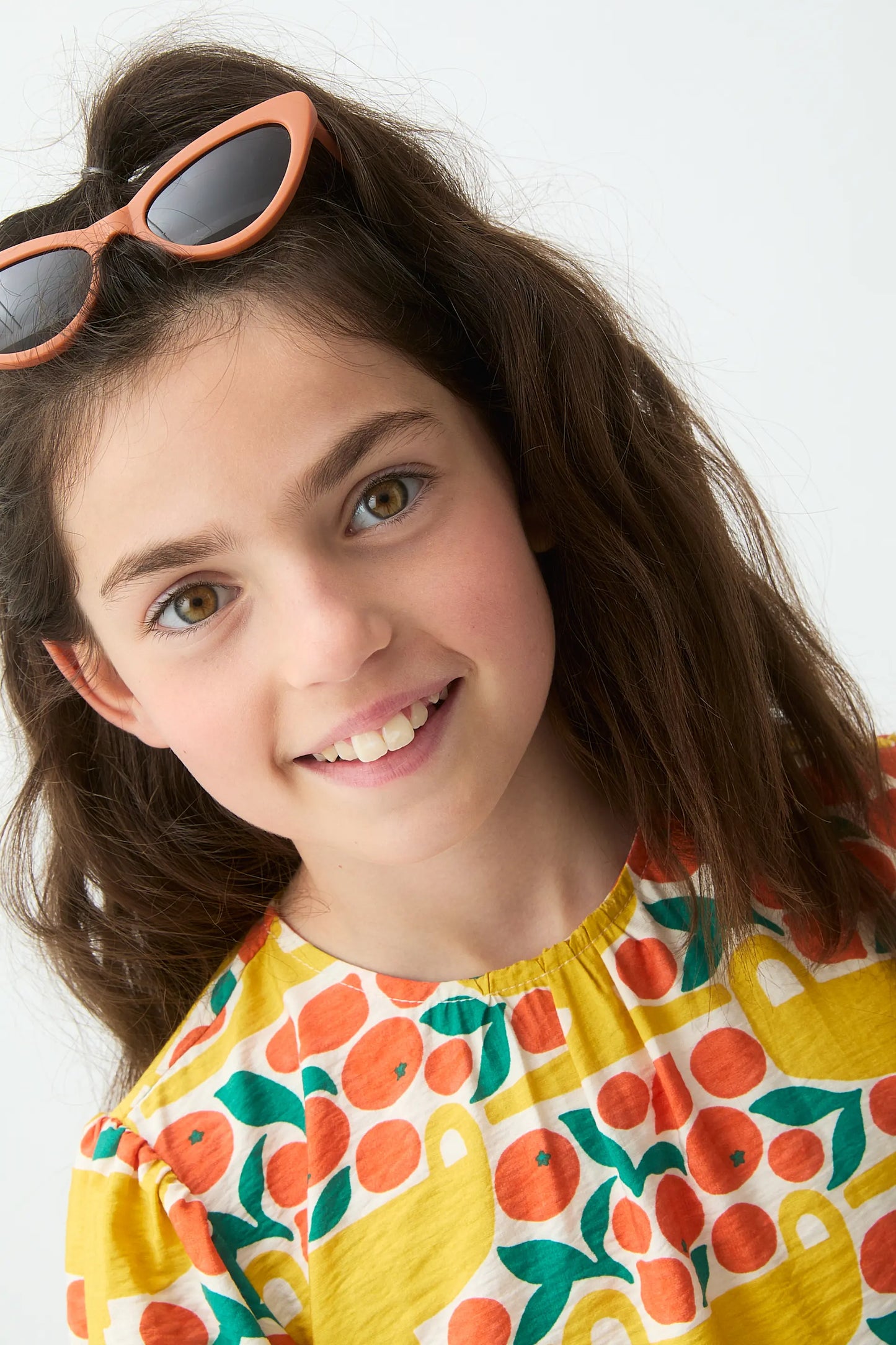 Girls' top with Citrus print