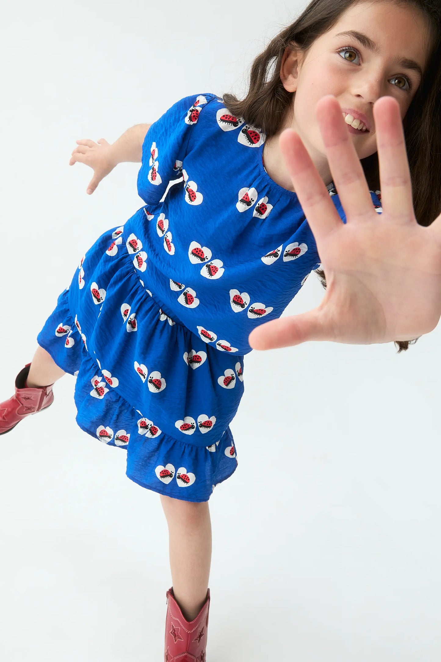 Falda corta de niña con estampado Coccinella