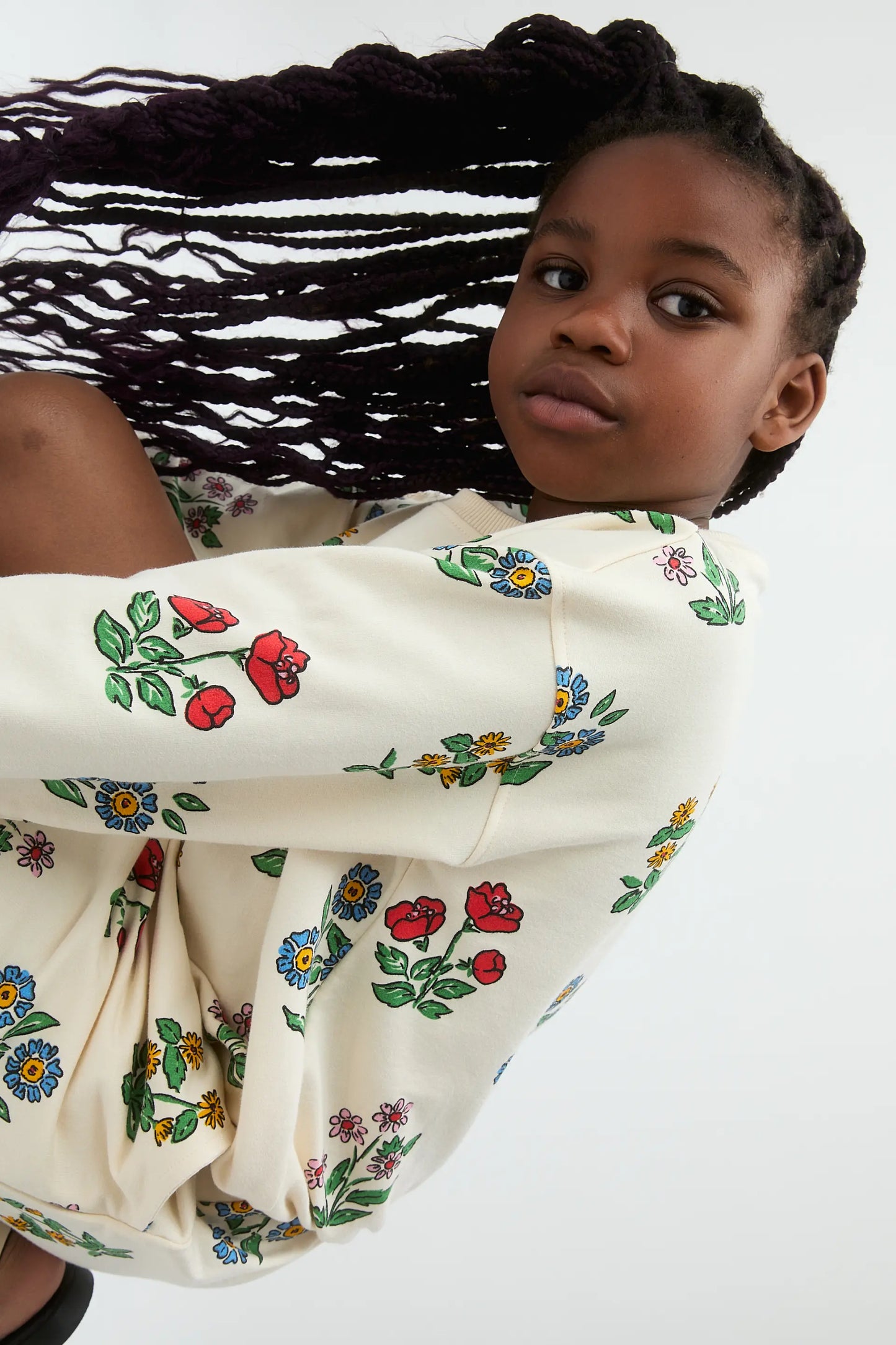 Falda corta de niña con estampado Gardener