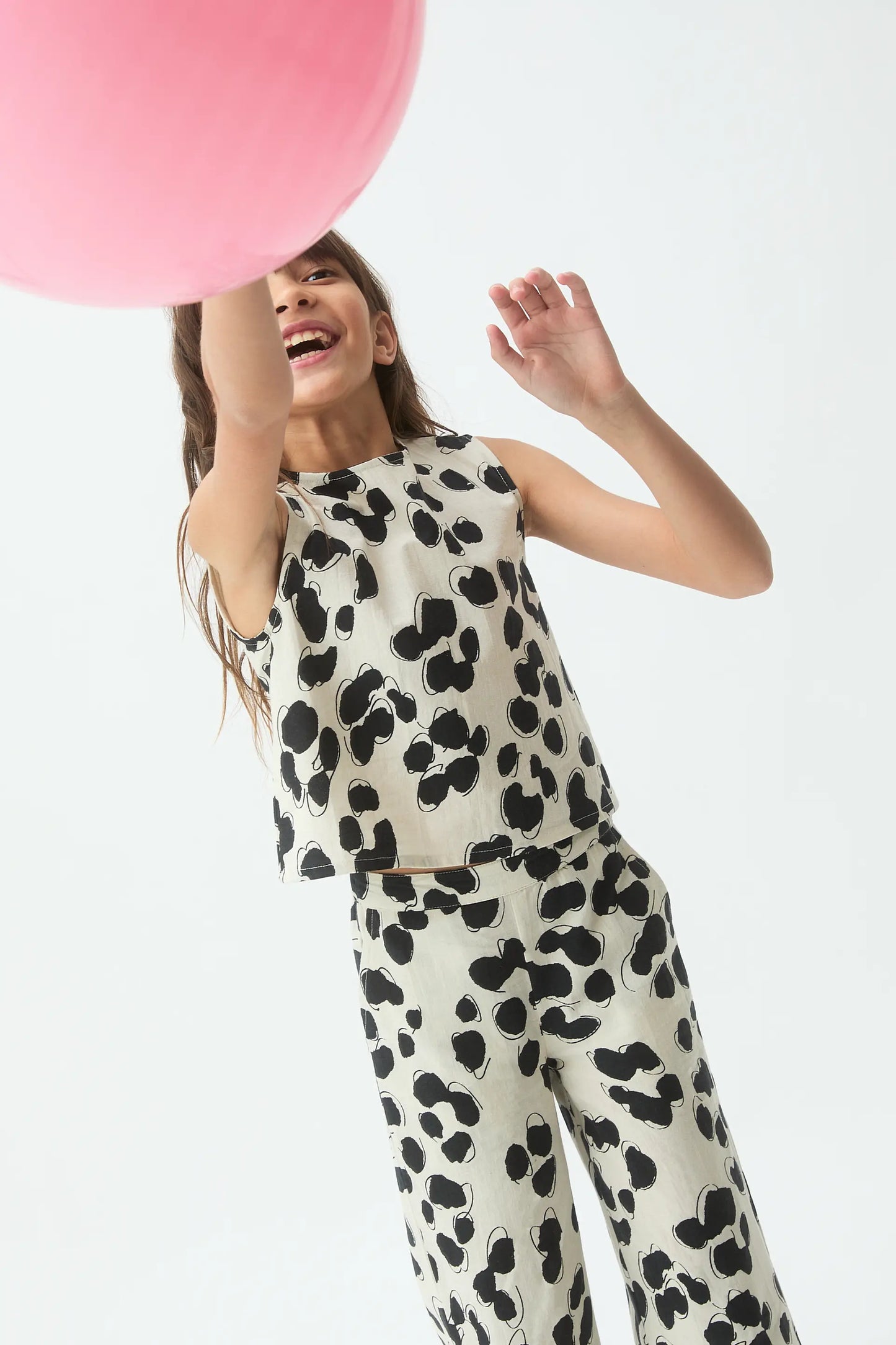 Top de niña con estampado Dalmatian