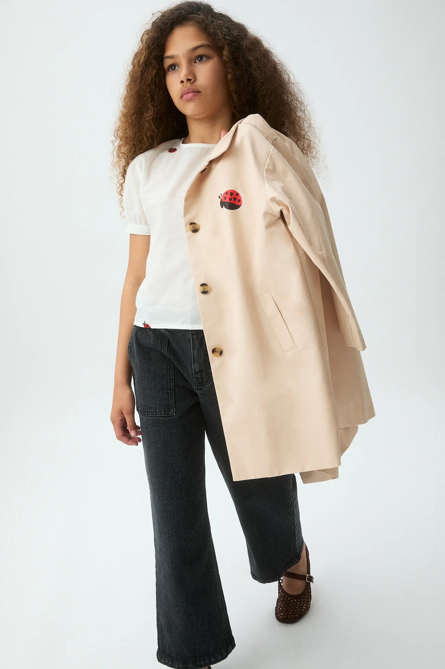 Top de niña 100% algodón con estampado Ladybugs