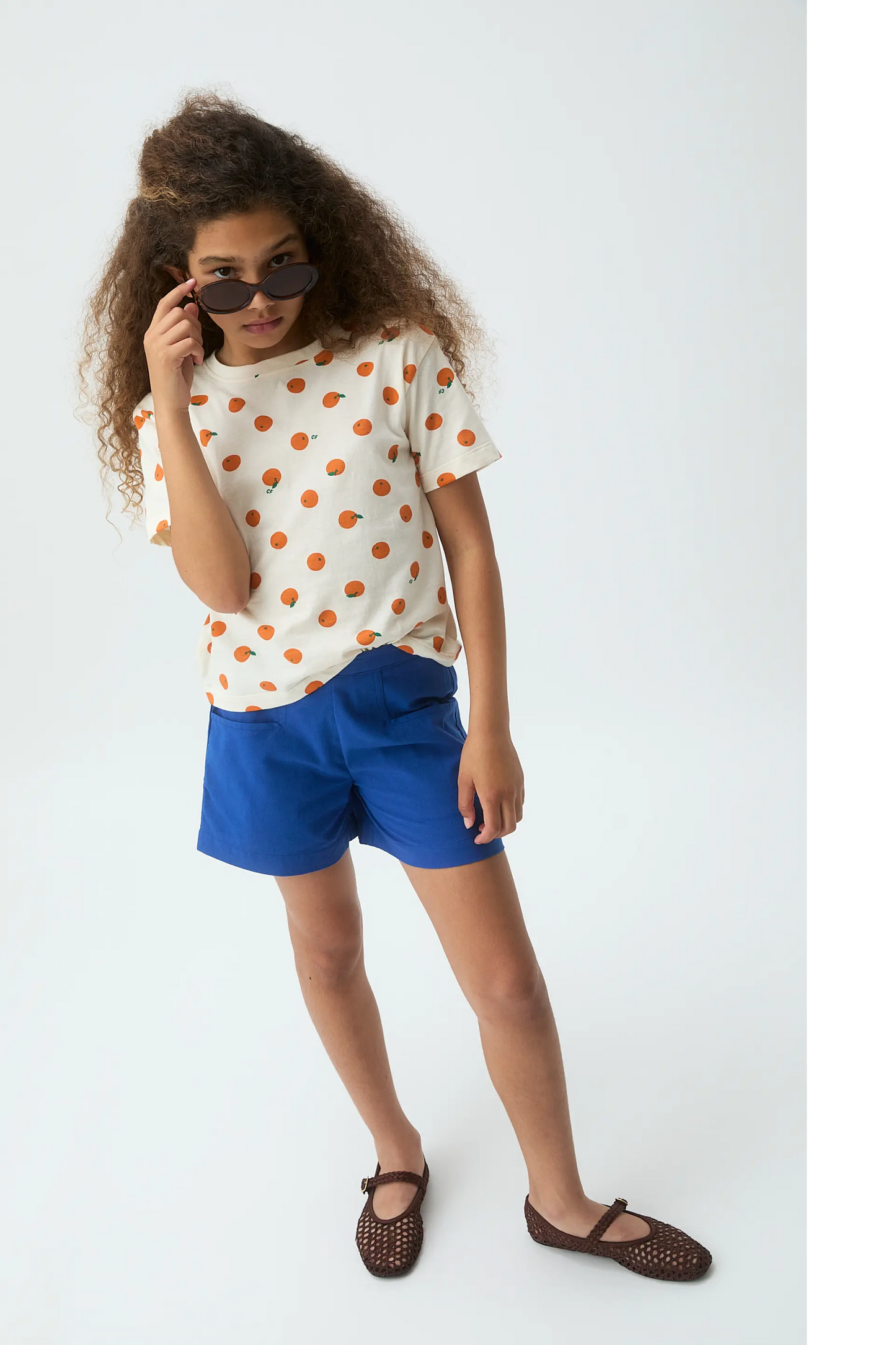 Shorts de niña 100% algodón azul marino