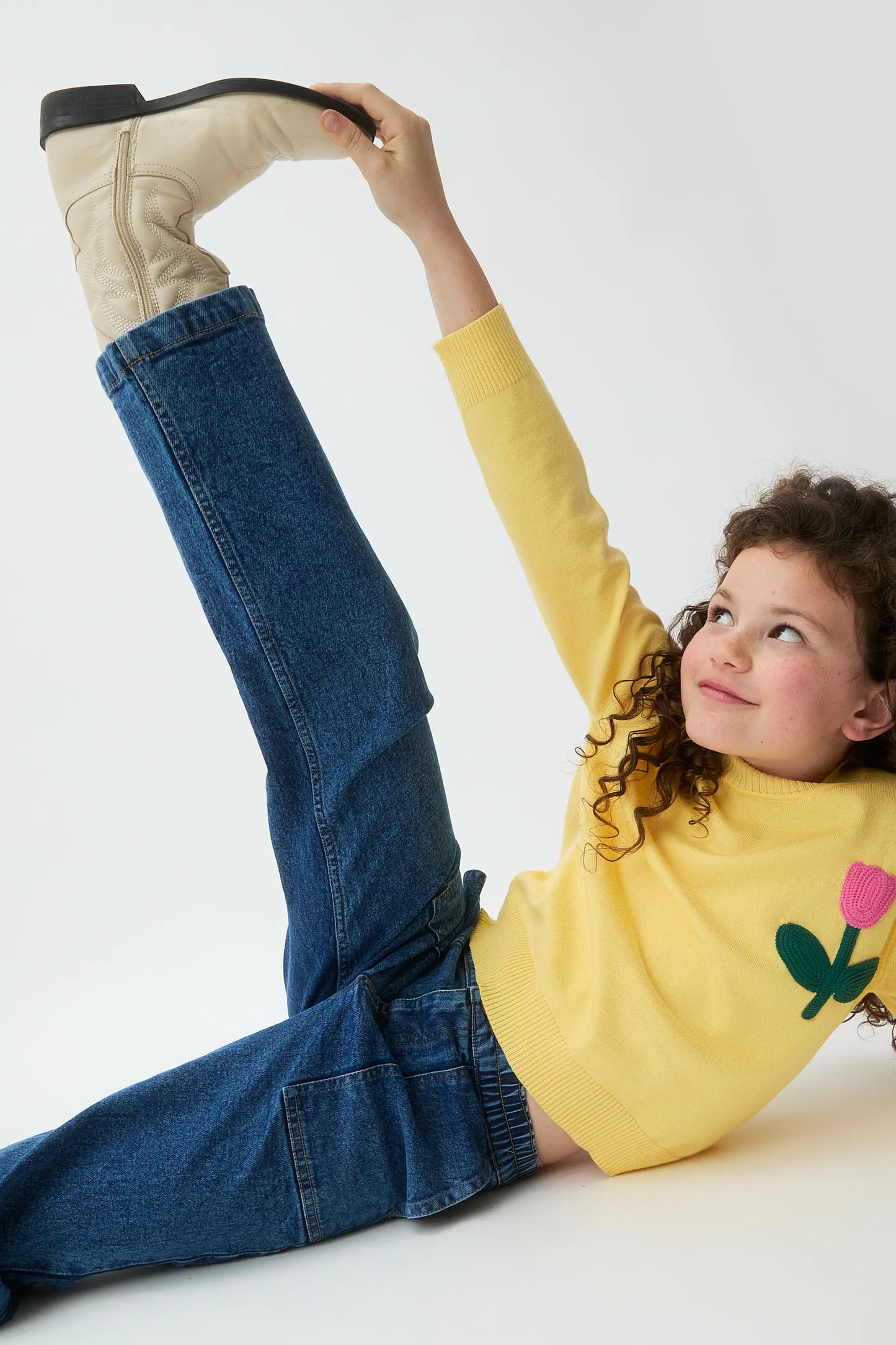 Jeans de niña denim azul