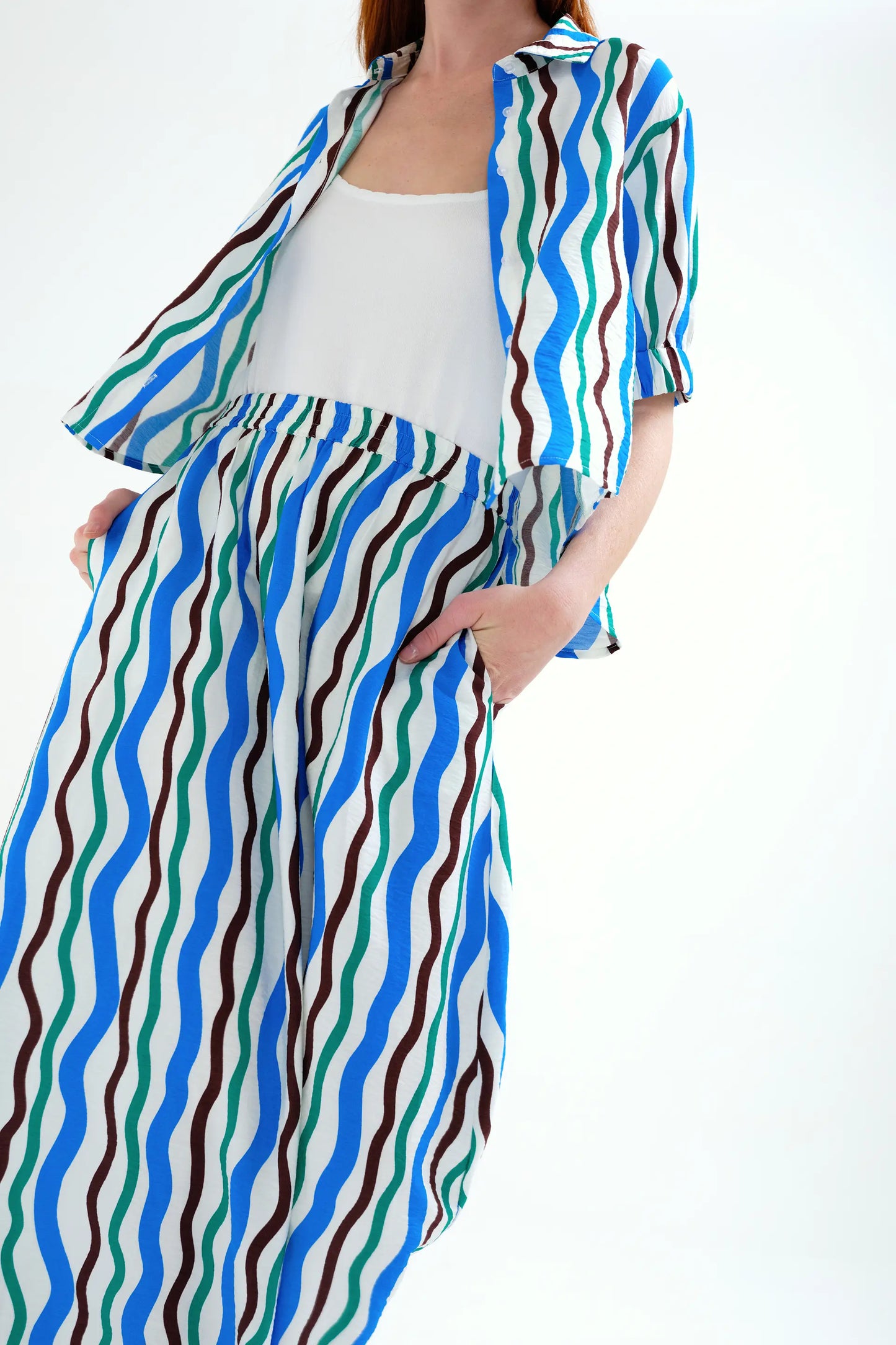 Long skirt with Sea & Mountain print