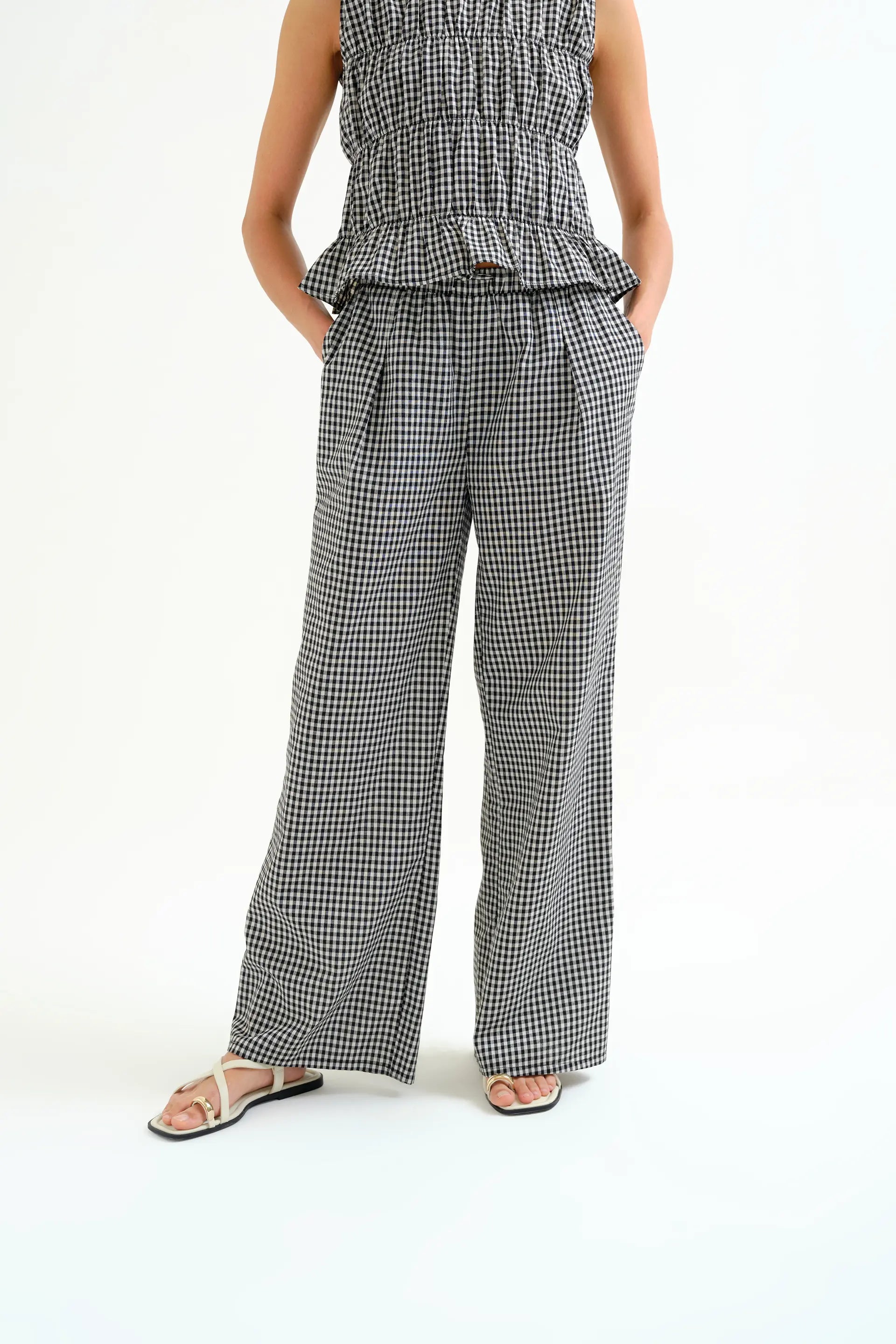Black gingham trousers - Fantastic Company – Compañía Fantástica
