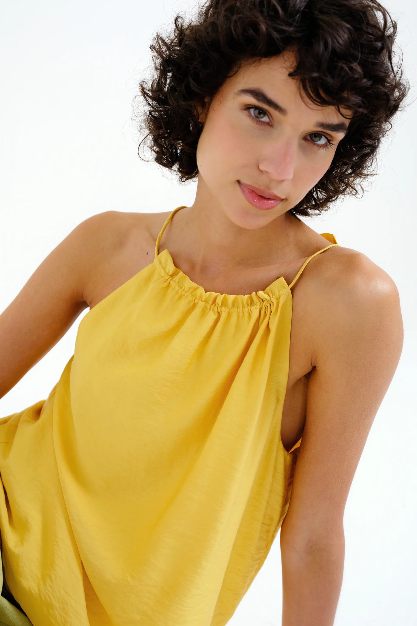 Yellow halter top