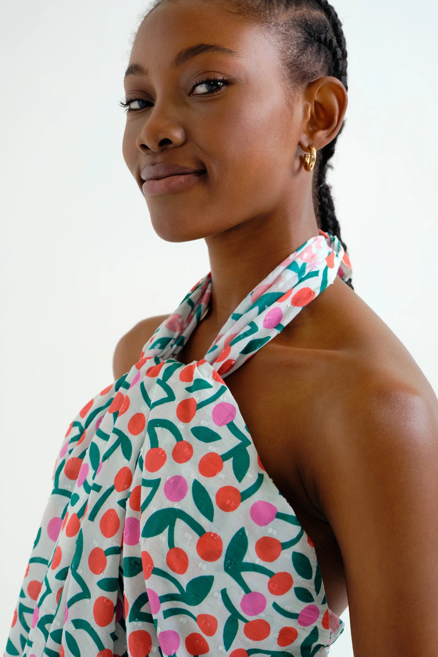 Pareo with burgundy print