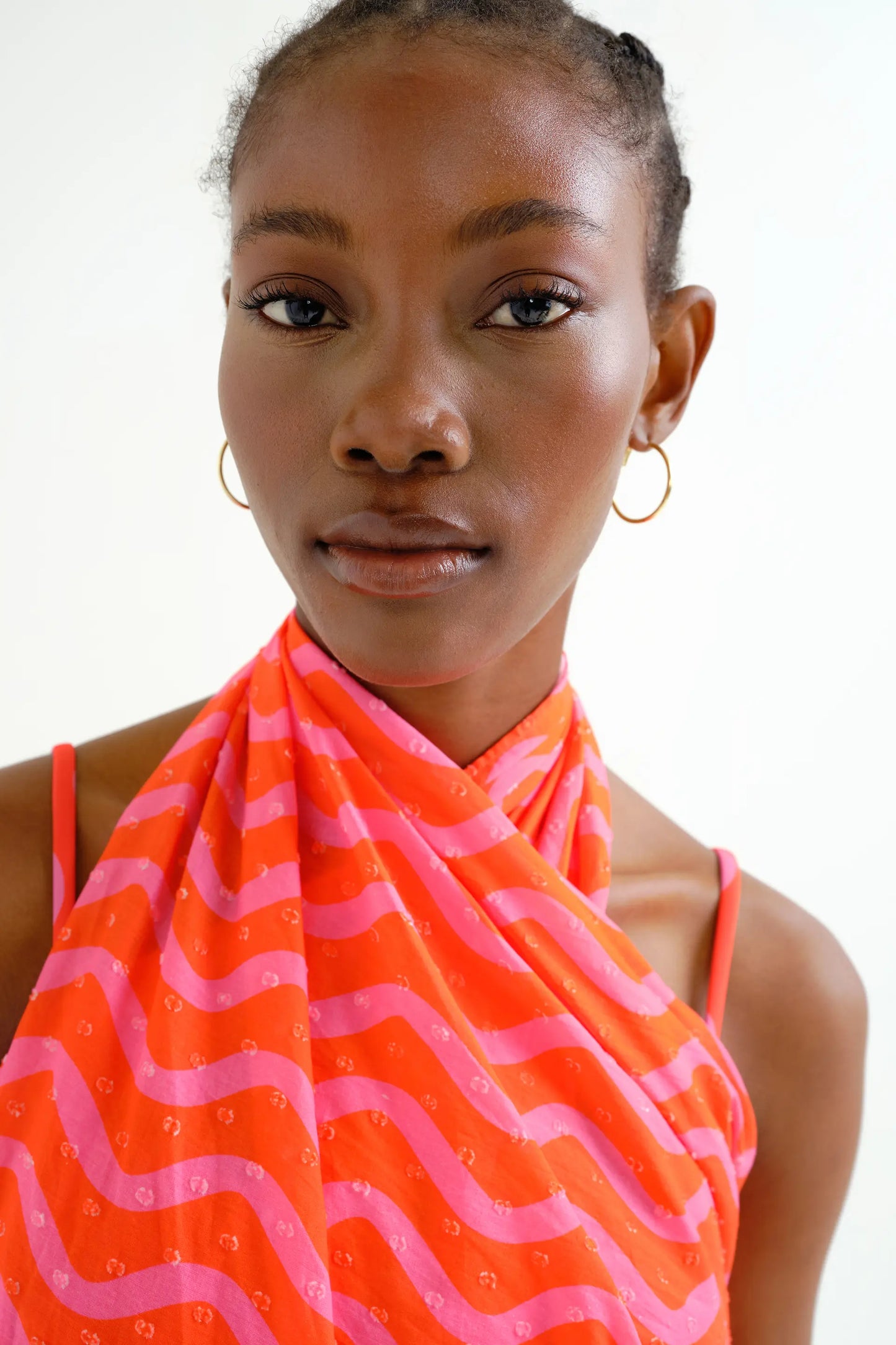 Pareo con stampa Wave Red & Pink