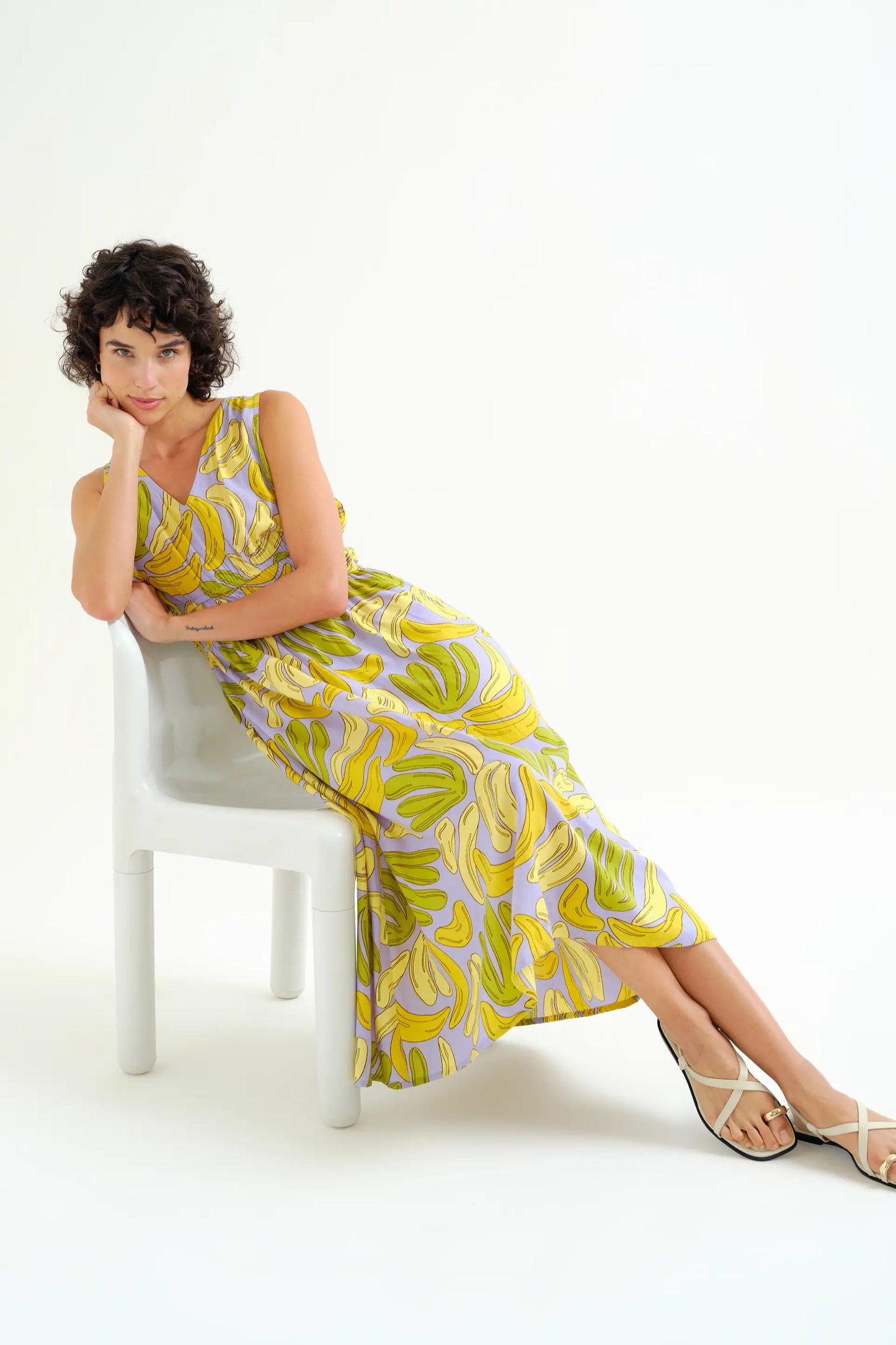 Guinea print midi dress