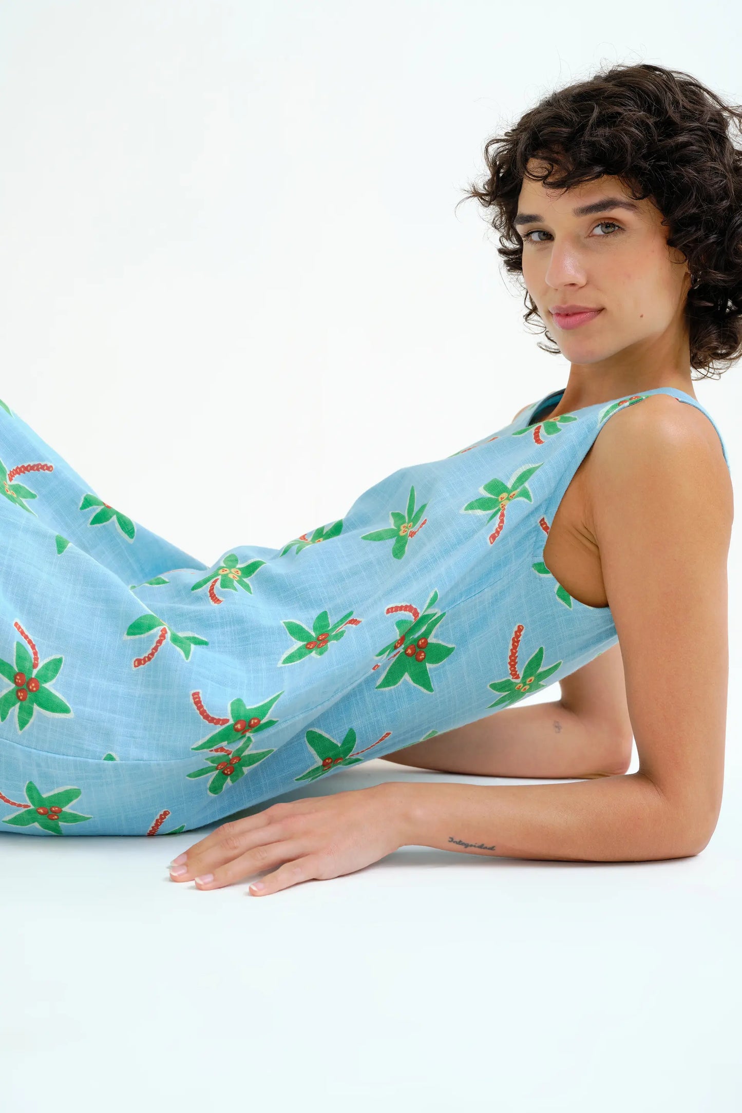 Vestido midi con estampado Cocotero Small