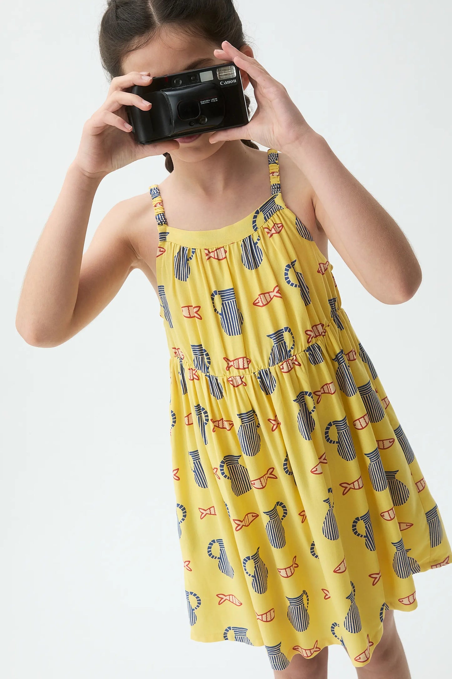 Brava print short dress for girls