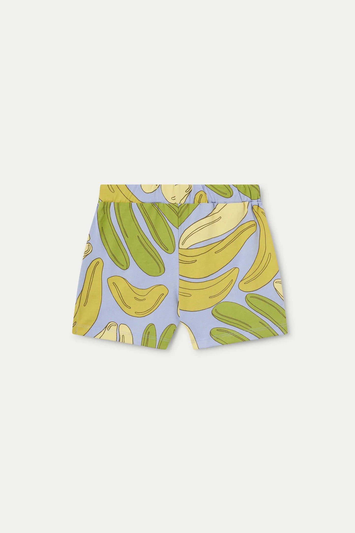 Girls' 100% cotton shorts with banana print