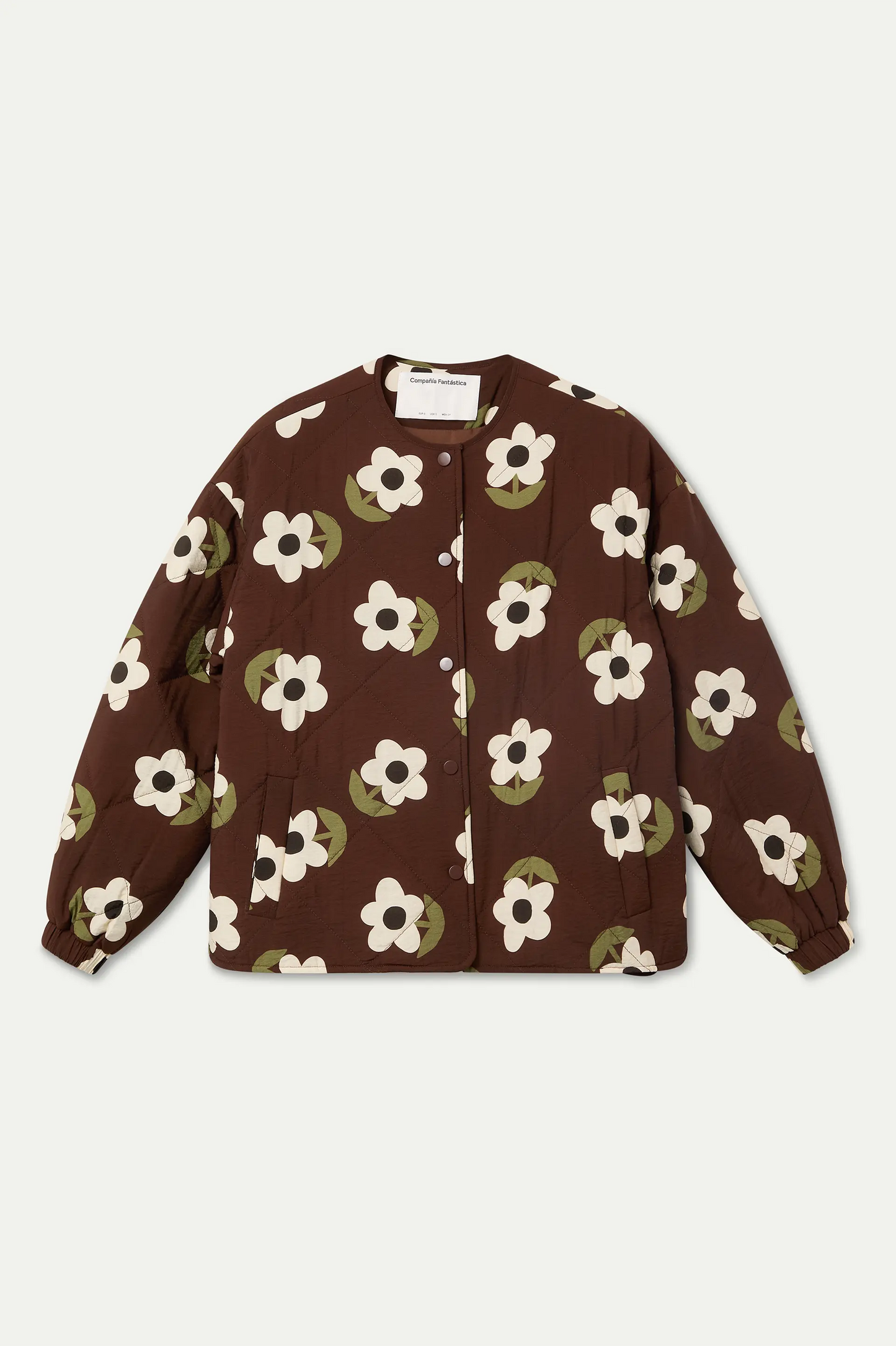 Chaqueta acolchada con estampado Santini