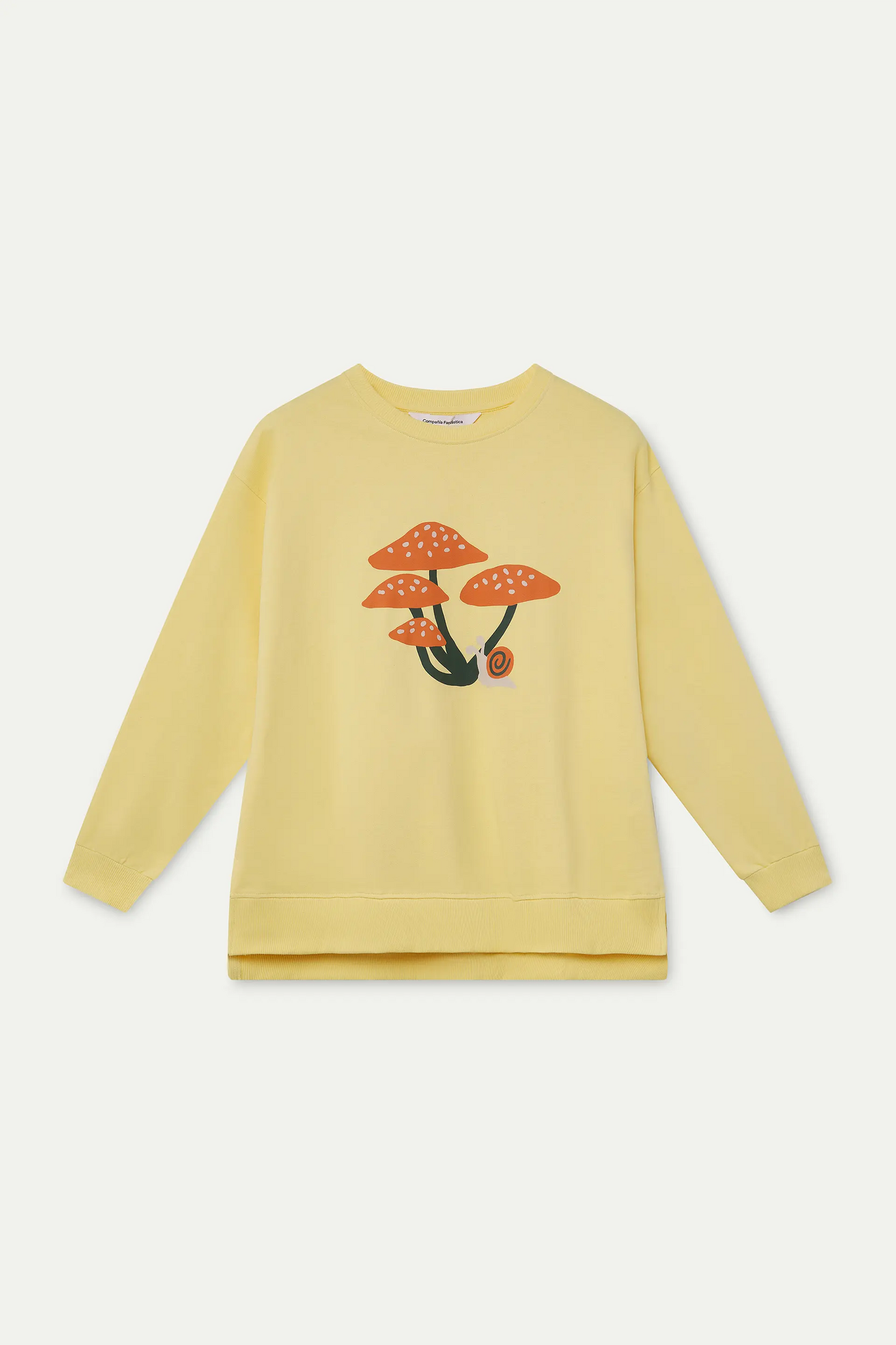 Camiseta 100% algodón amarillo con estampado de Setas