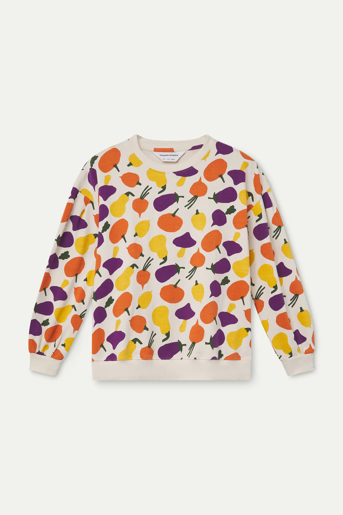 Sudadera 100% algodón con estampado de verduras