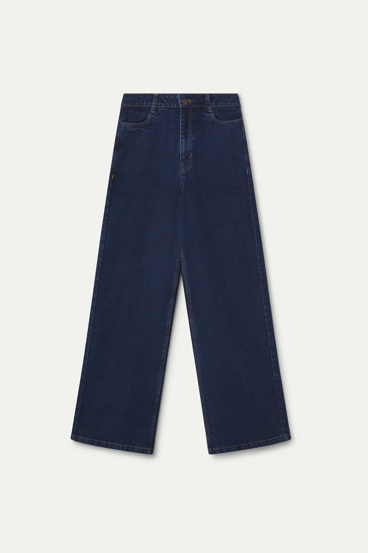Pantalón vaquero azul marino con bolsillos de corazones