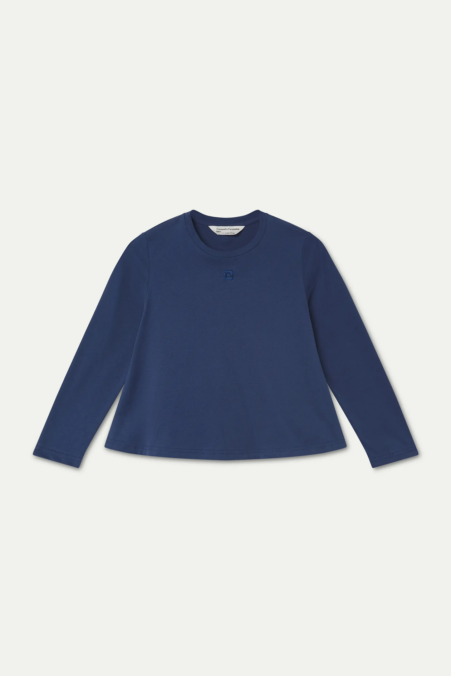 Camiseta de niña 100% algodón azul marino "CF"