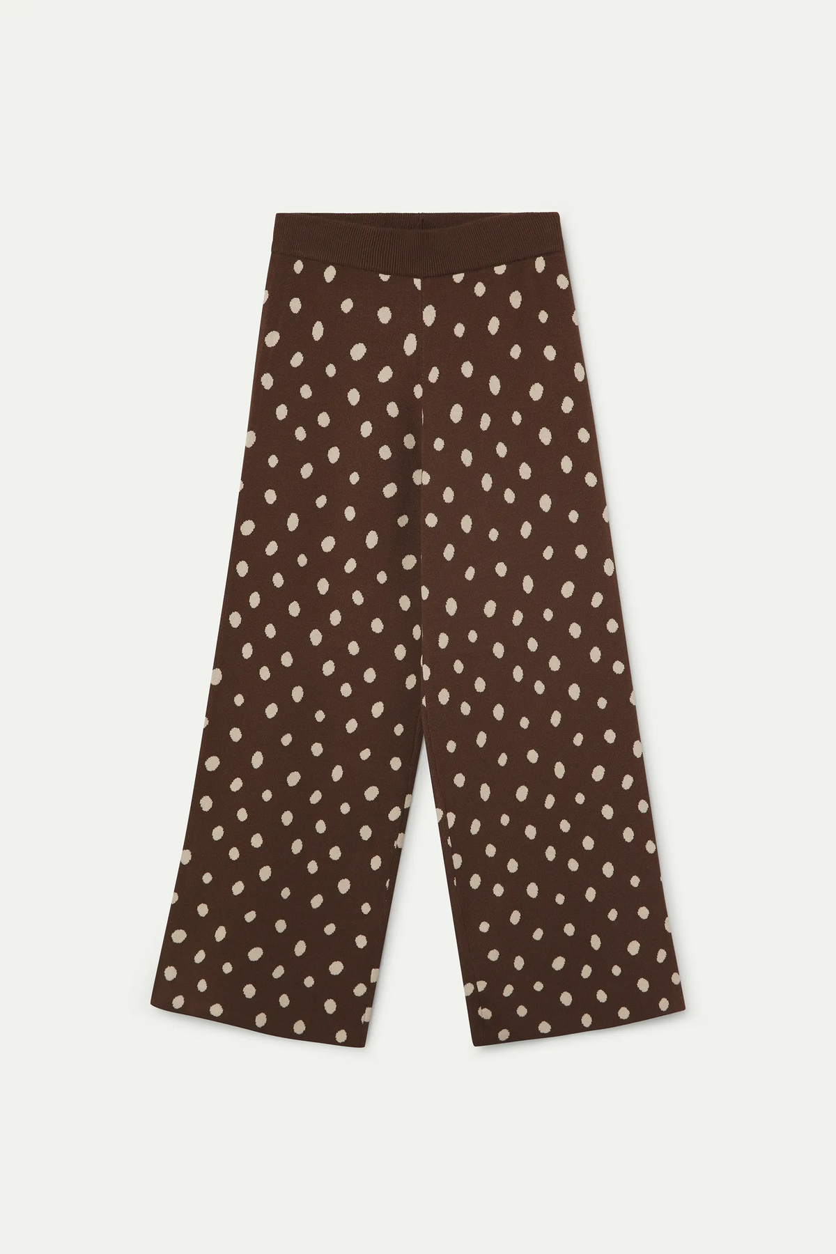 Pantalón con estampado punto marrón catahoula