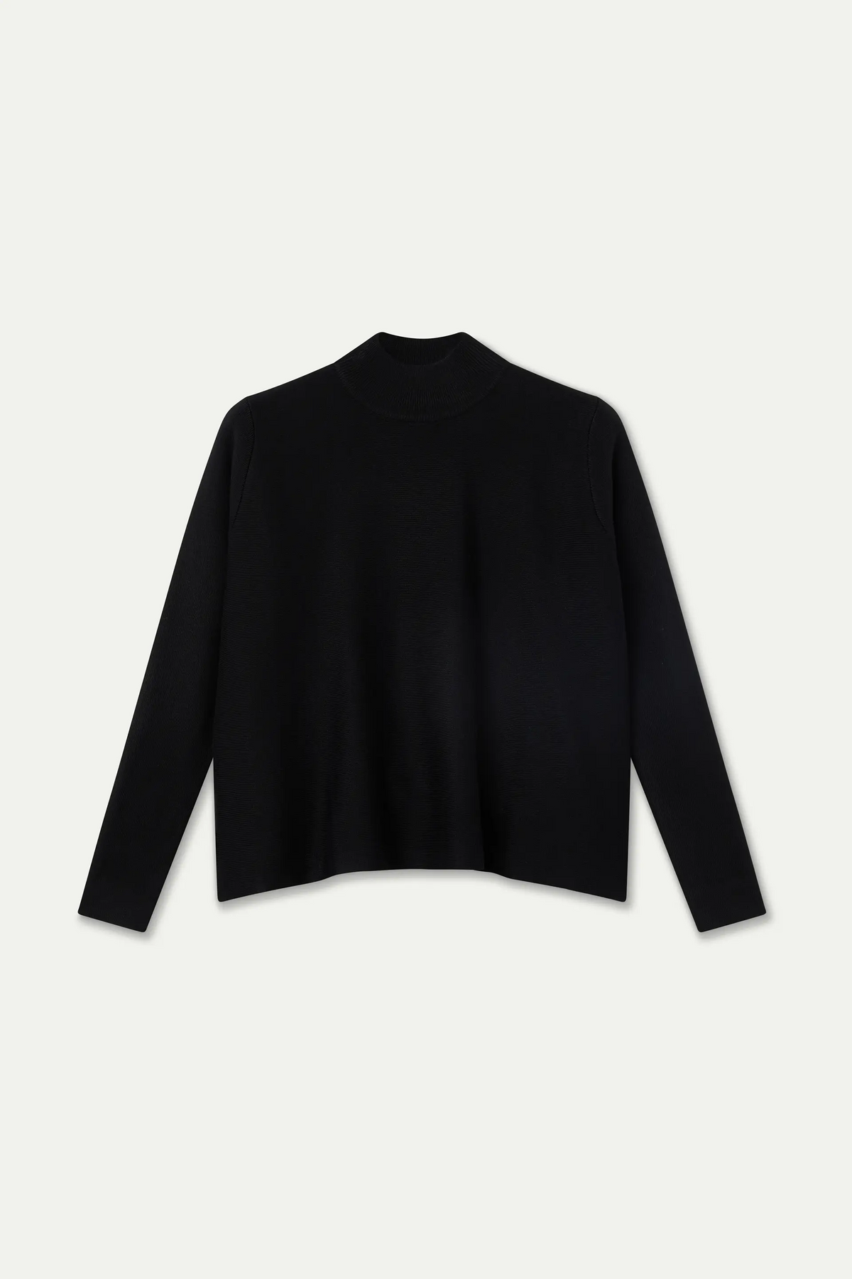 Jersey cuello alto básico negro