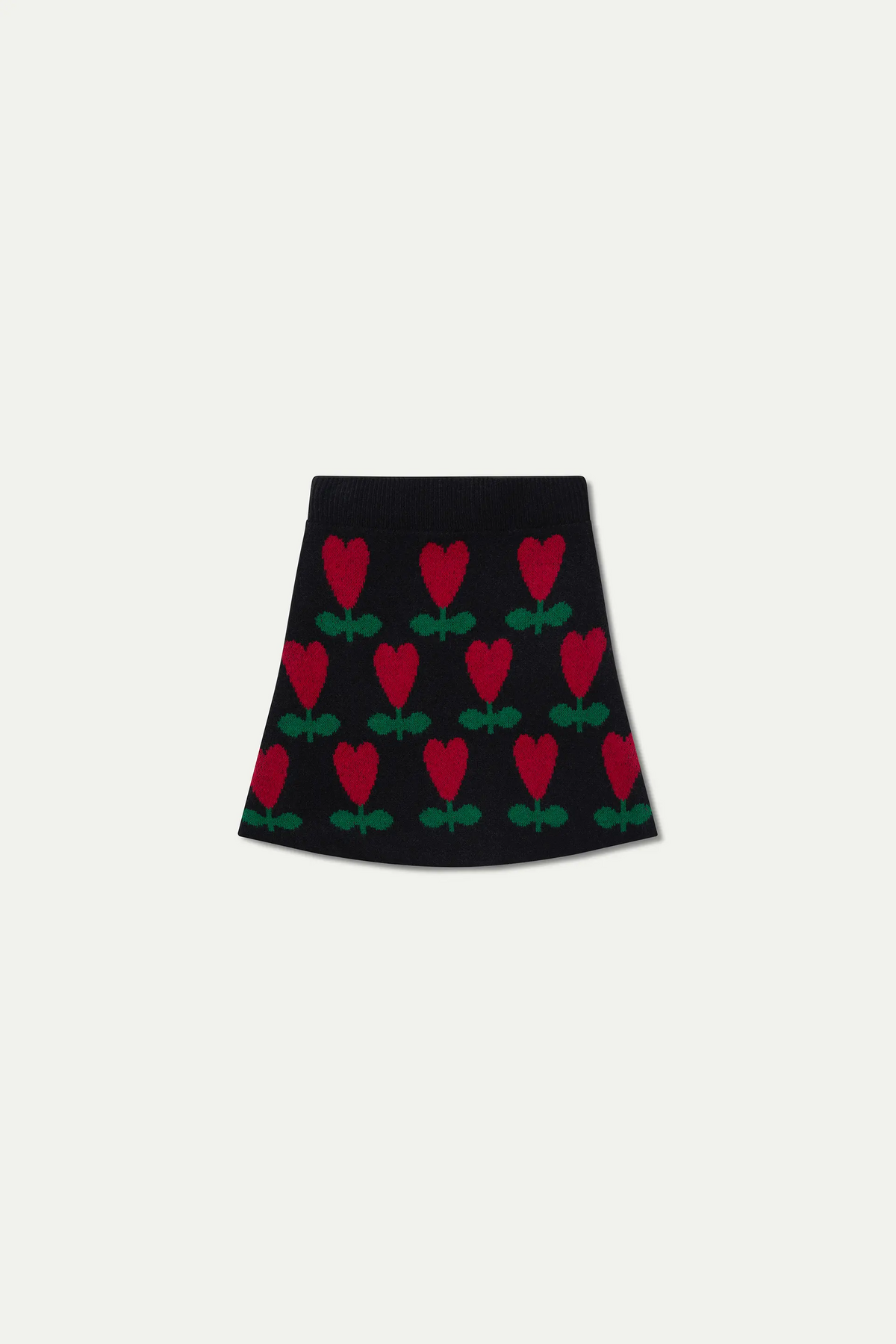 Short skirt with Cyclamen print