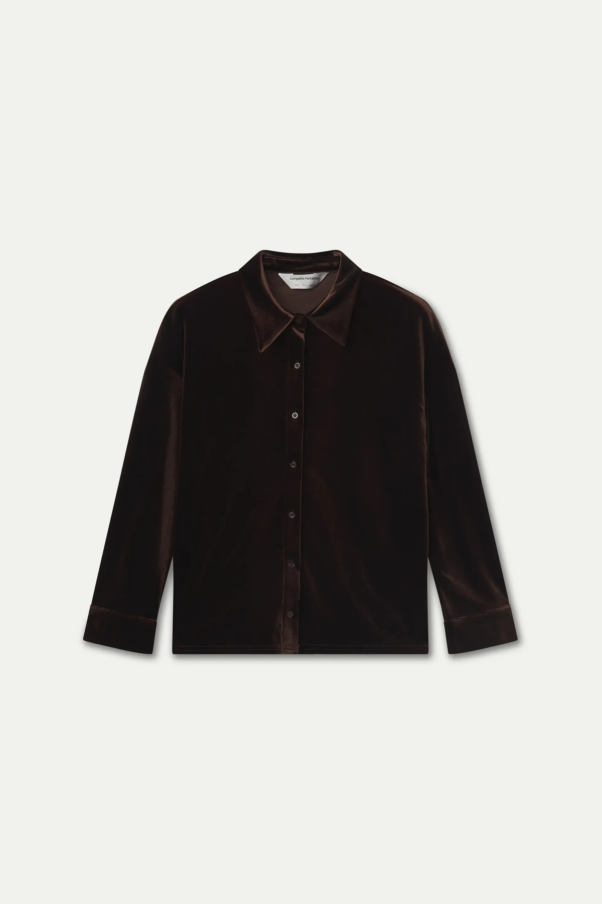 Brown velvet shirt