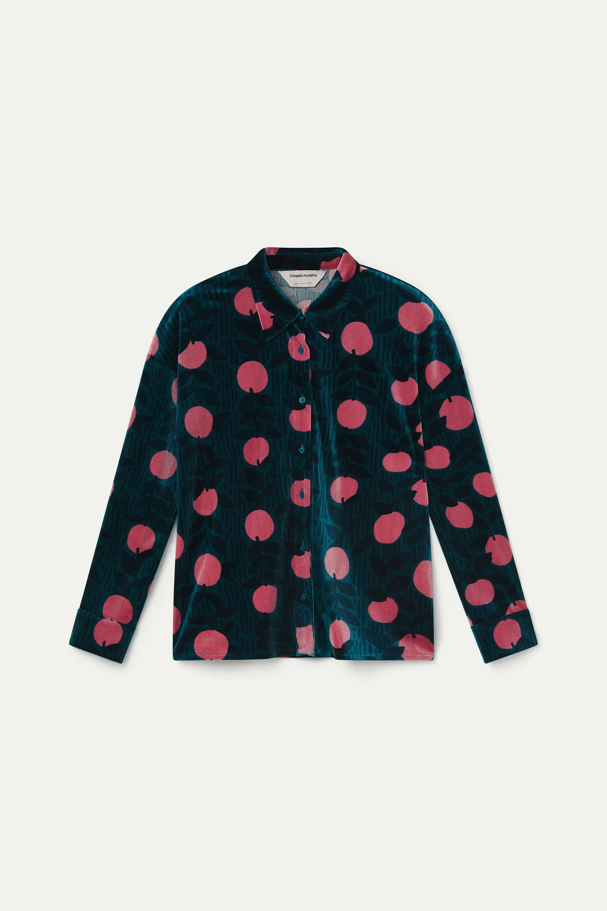 Camisa de terciopelo con estampado Lychee