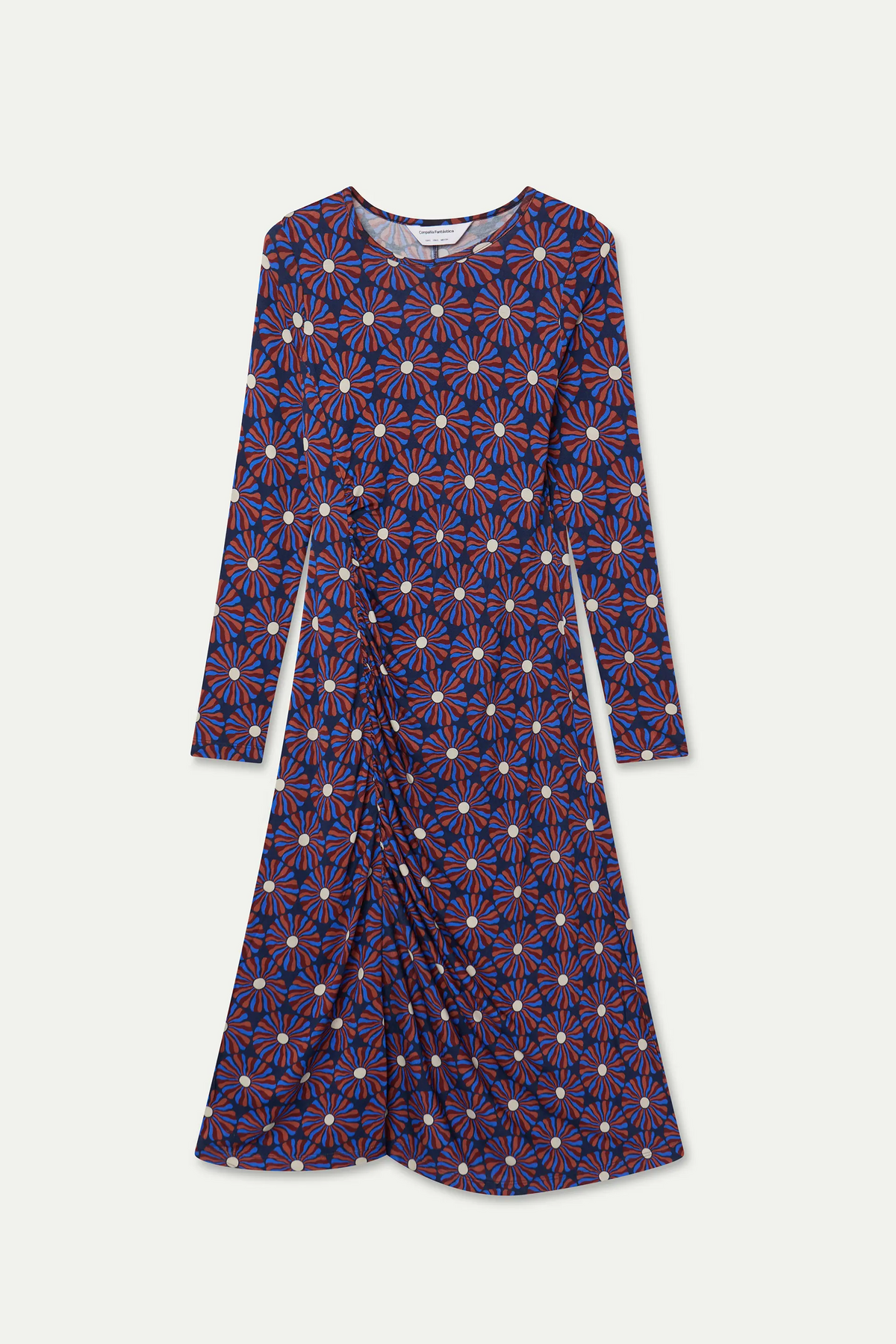 Chocolate Flower print midi dress