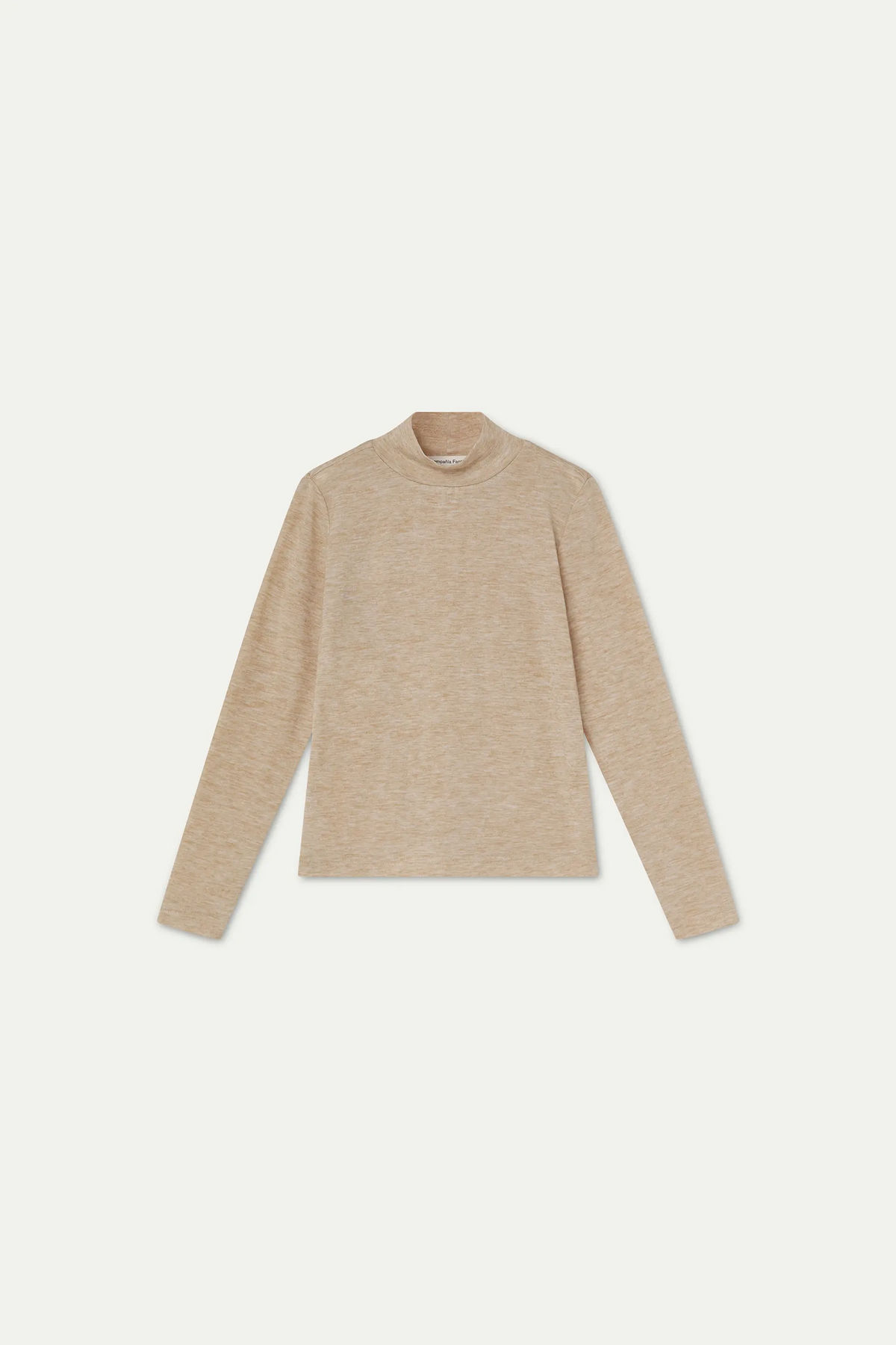 Camiseta cuello alto beige de niña