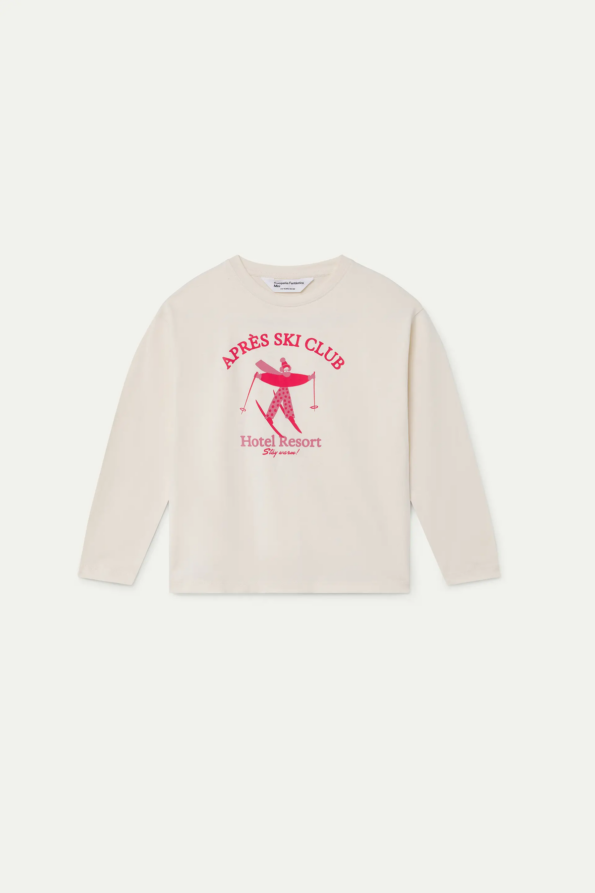 Girl's 100% cotton T-shirt with Après Ski Club print