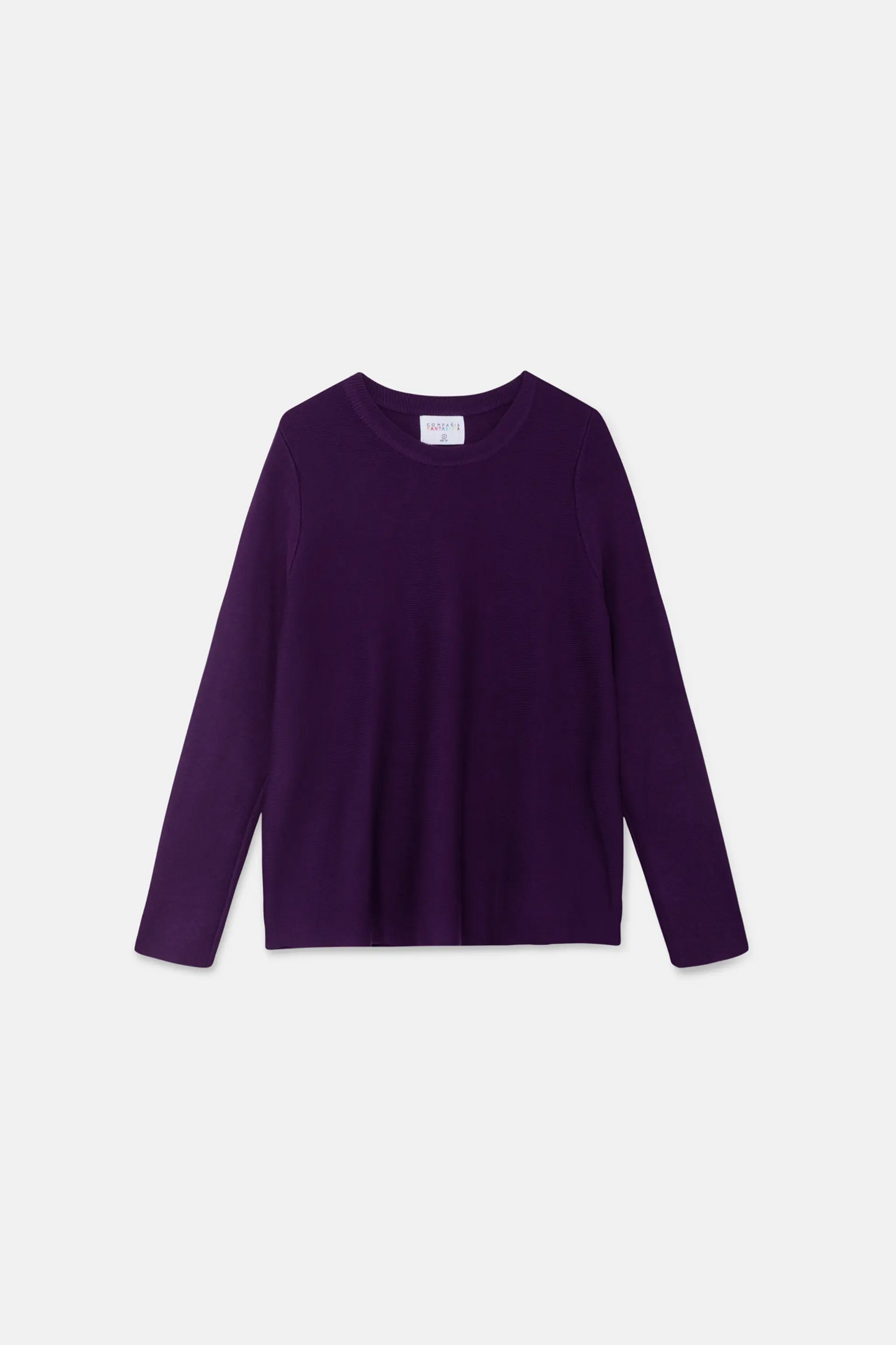 Purple flared knit sweater