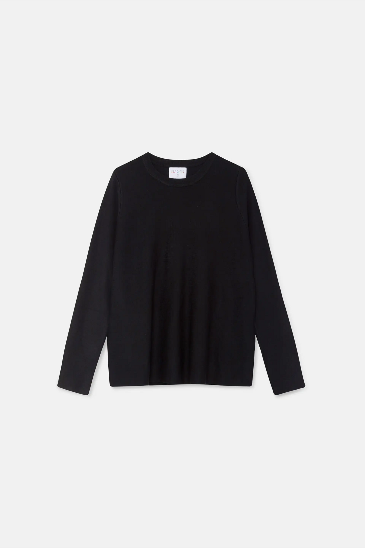 Black flared knit sweater