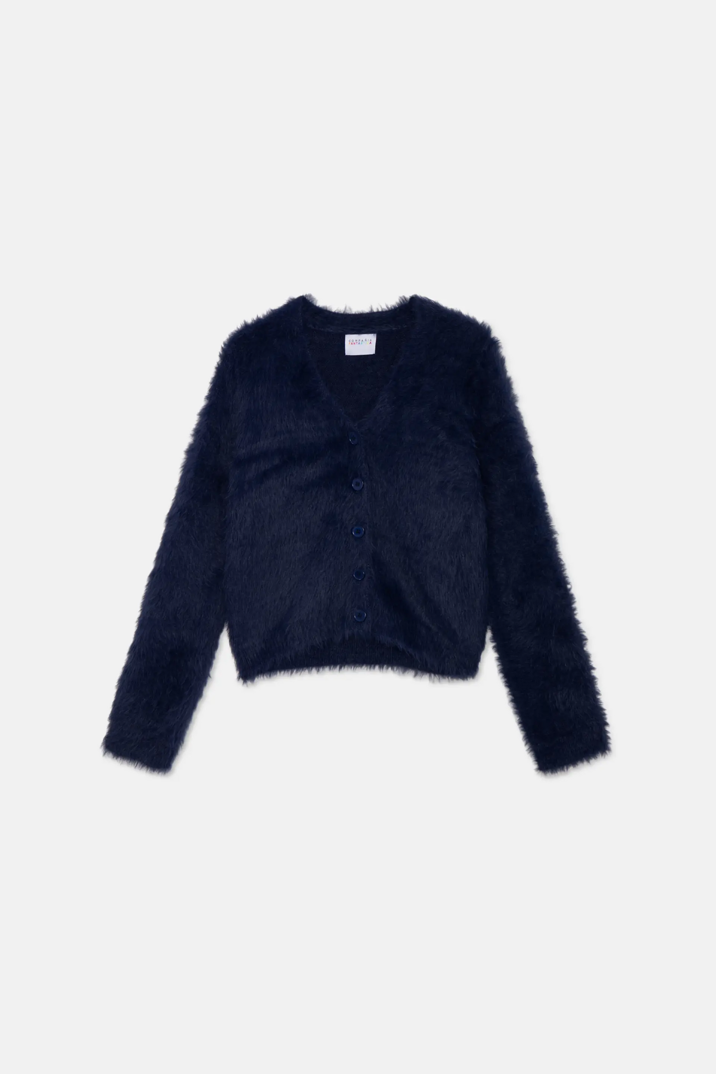 Navy Textured Knit Cardigan