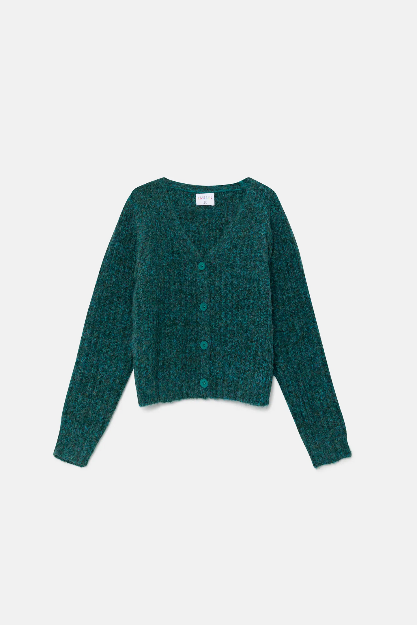 Green Chunky Knit Cardigan