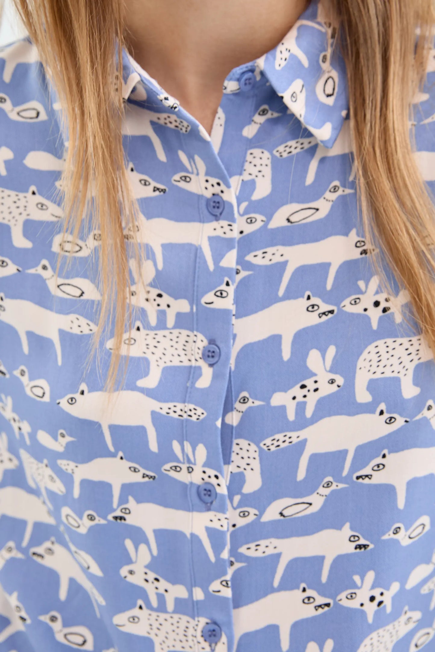 Camisa de manga larga con estampado de animales