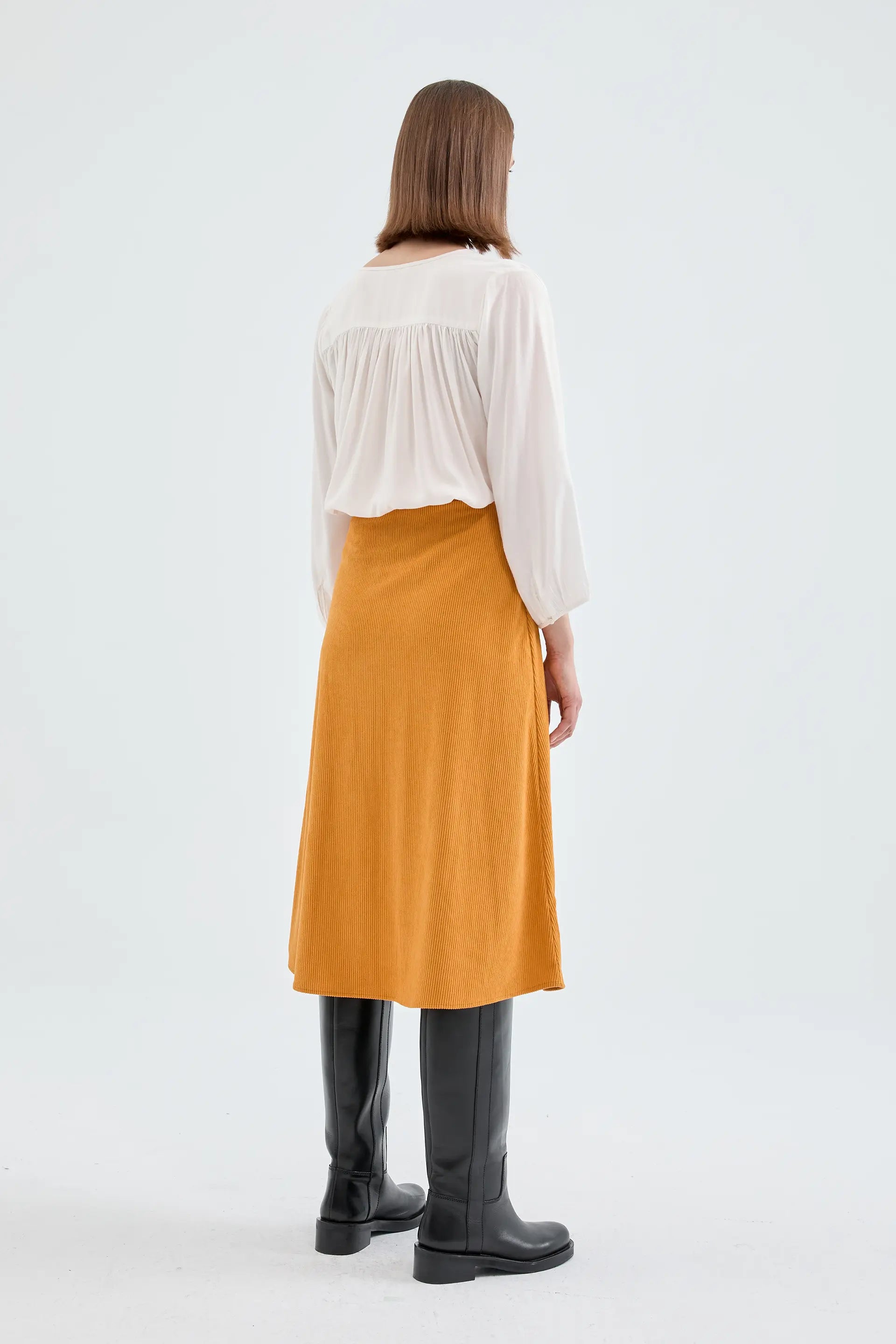 Corduroy hotsell skirt mustard