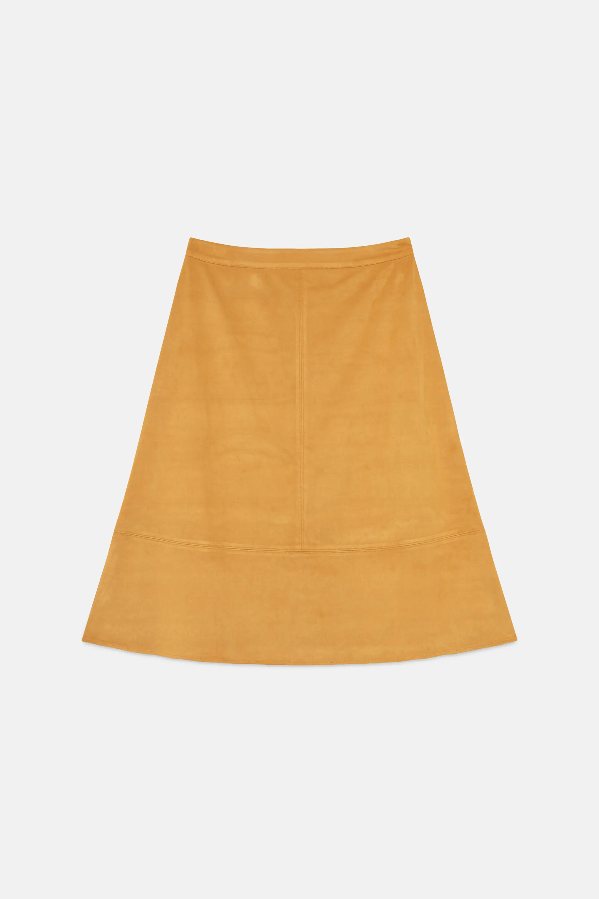 Mustard suede skirt deals