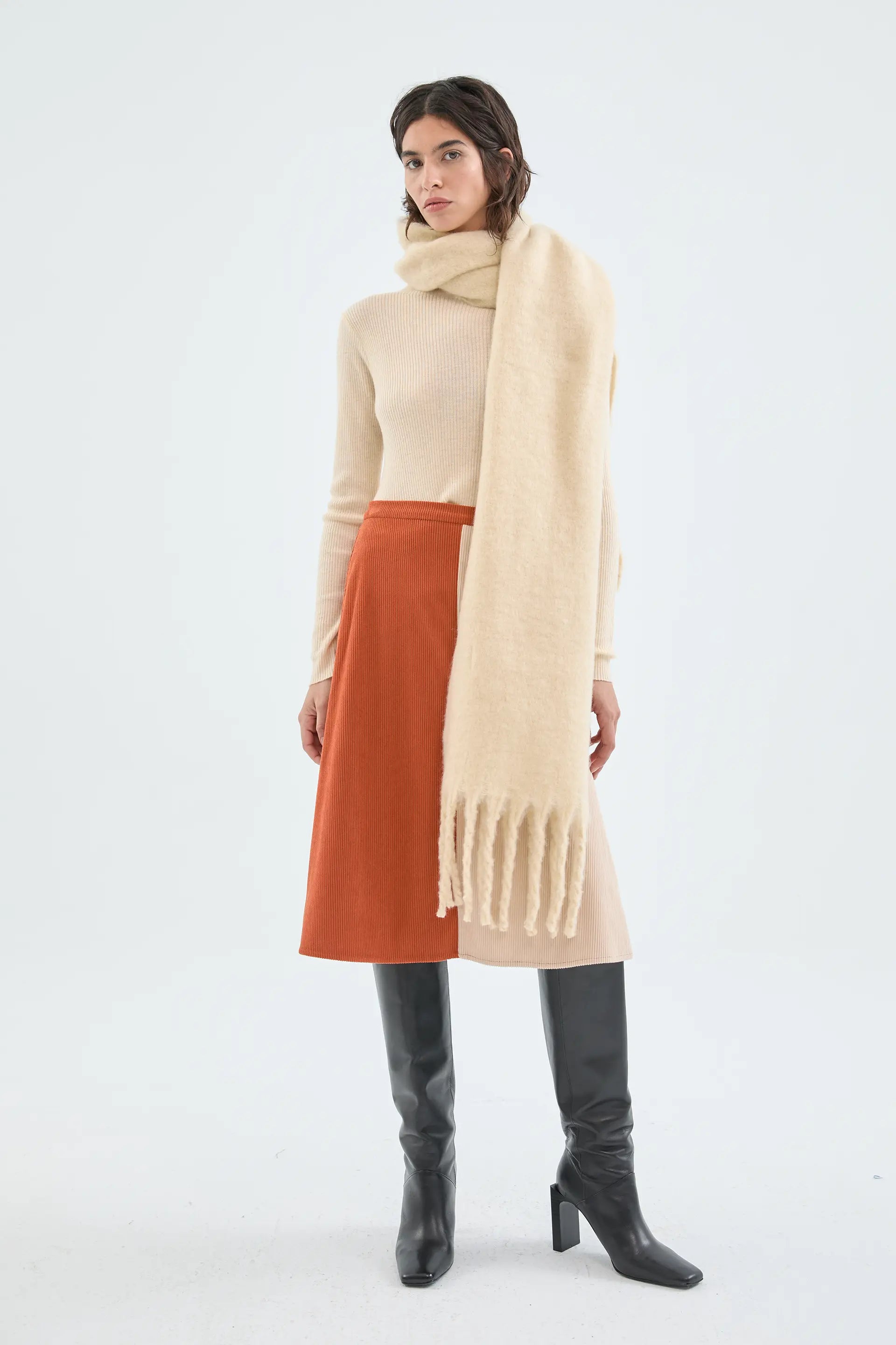 Corduroy midi skirt deals