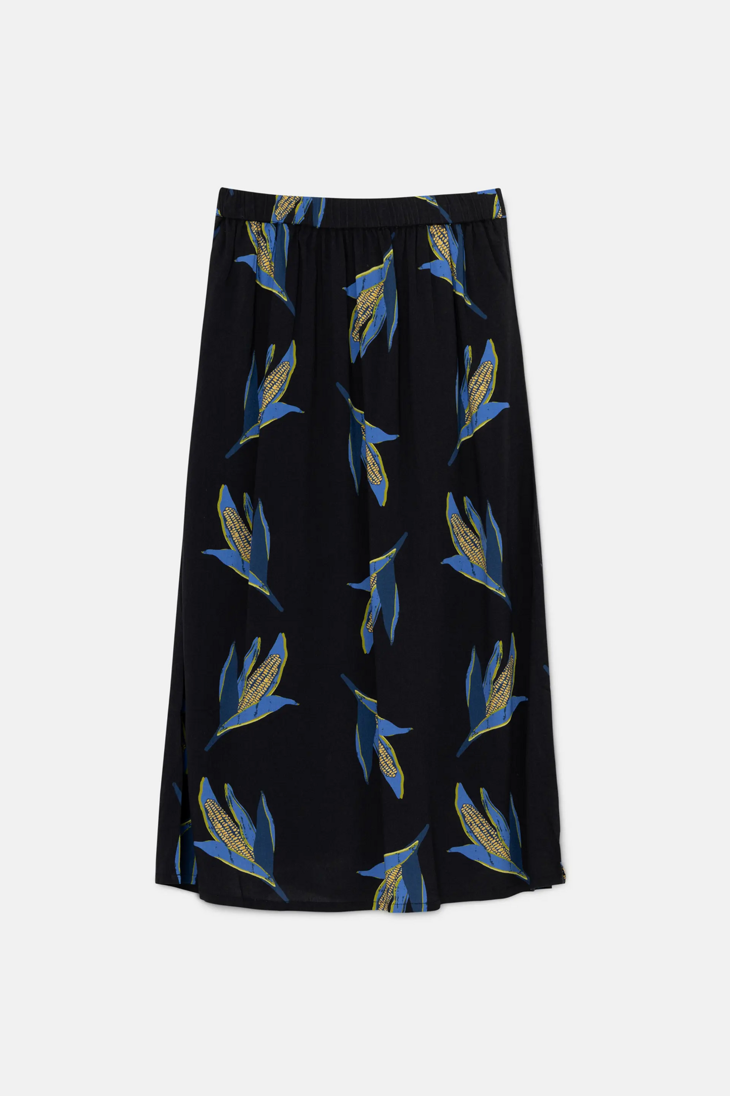 LENZING™ ECOVERO™ viscose midi skirt with cob print