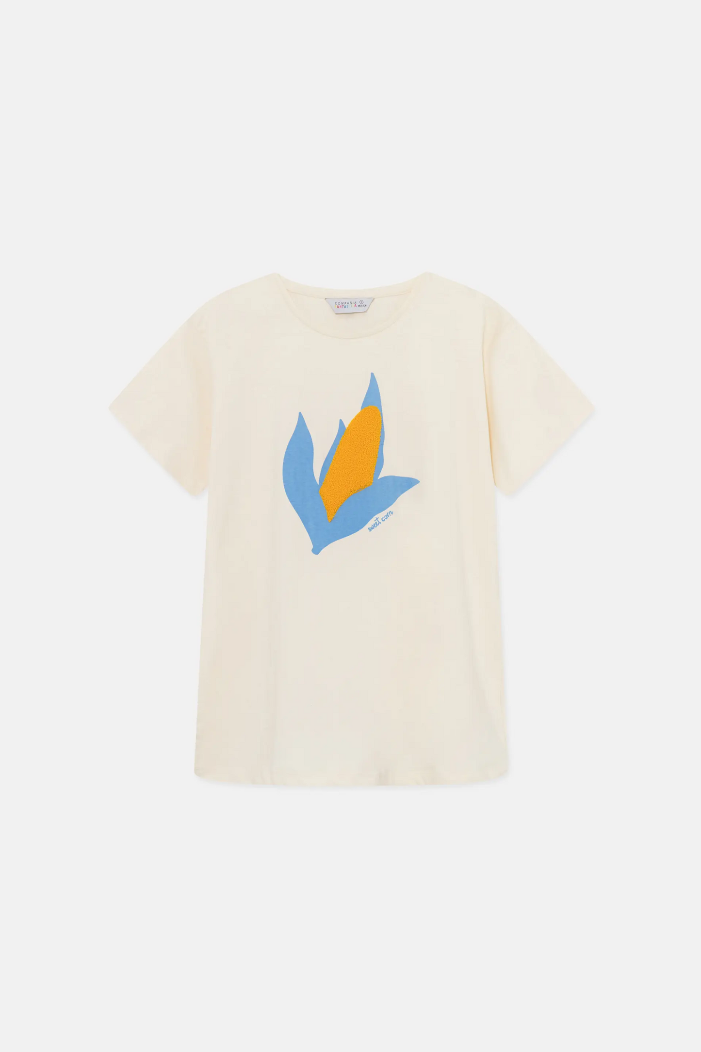 Camiseta de algodón con gráfica de mazorca