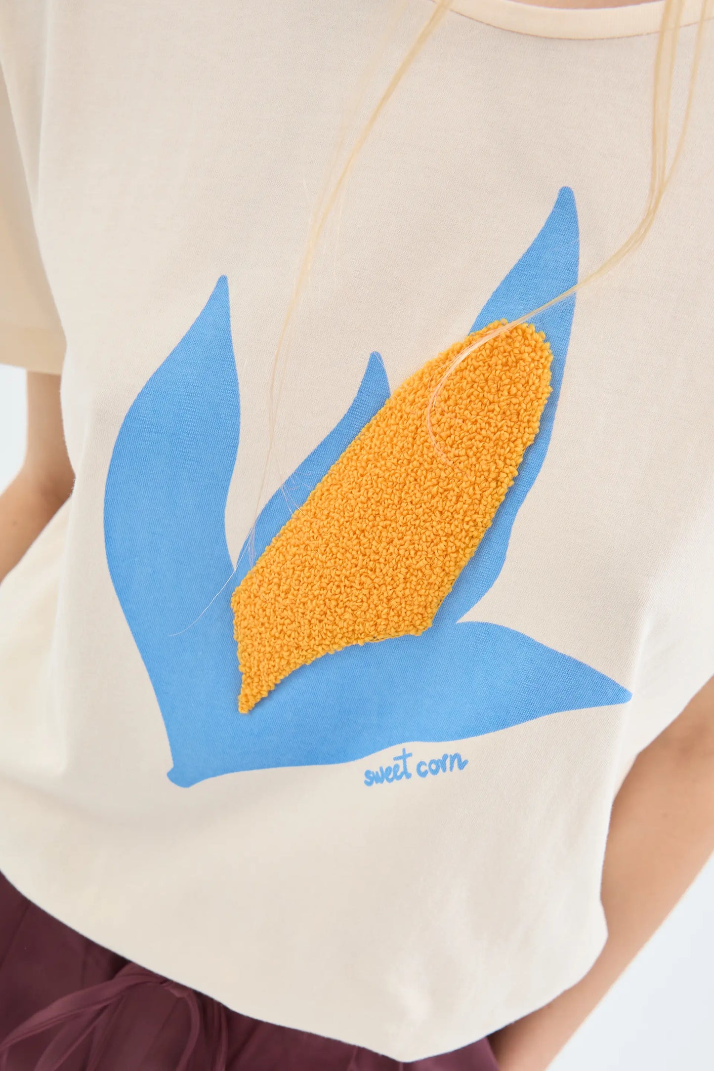 Camiseta de algodón con gráfica de mazorca