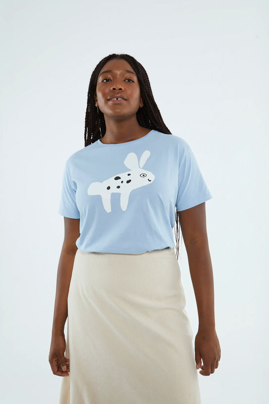 Cotton T-shirt with animal graphics
