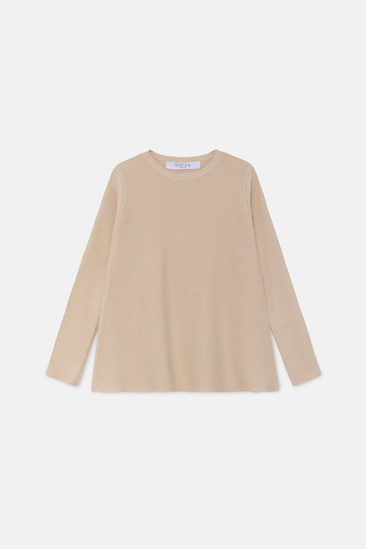 Maglione beige svasato da bambina