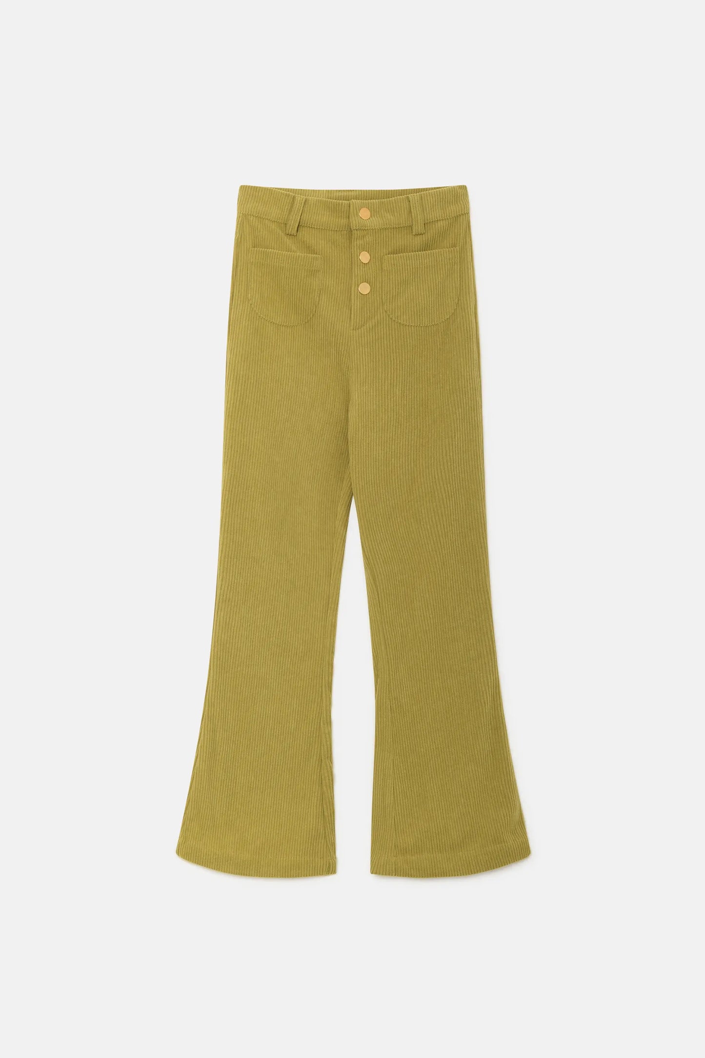 Pantalón de niña de pana verde