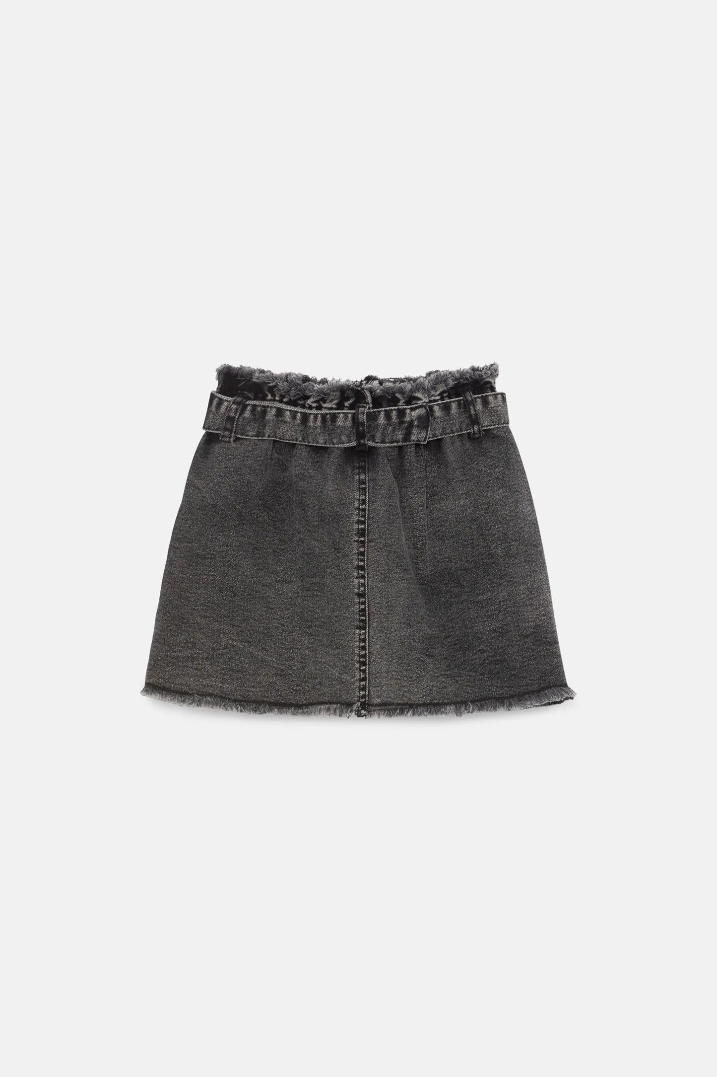 Black Denim Girl's Short Skirt