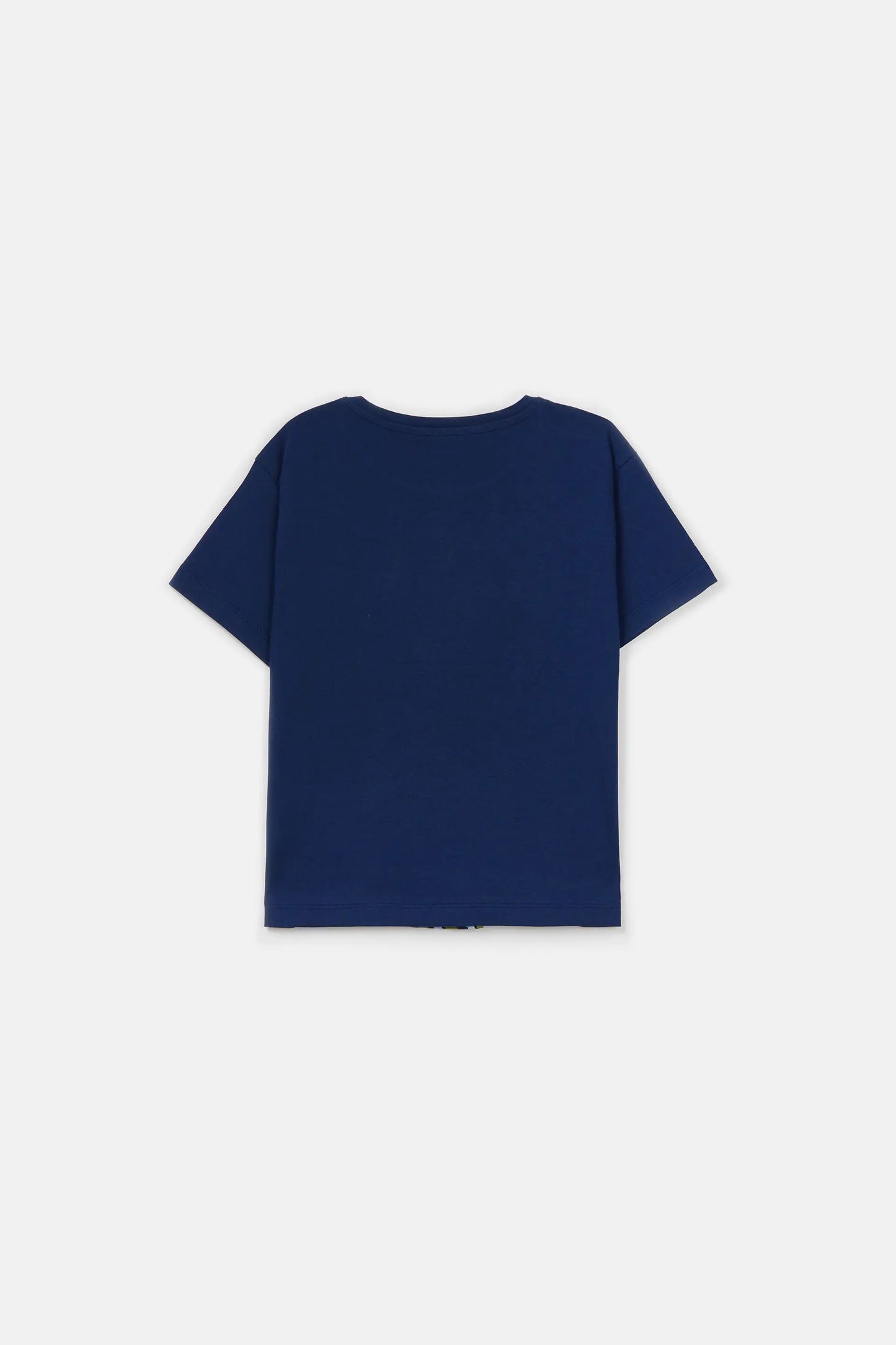 T-shirt unisex in cotone con grafica floreale blu