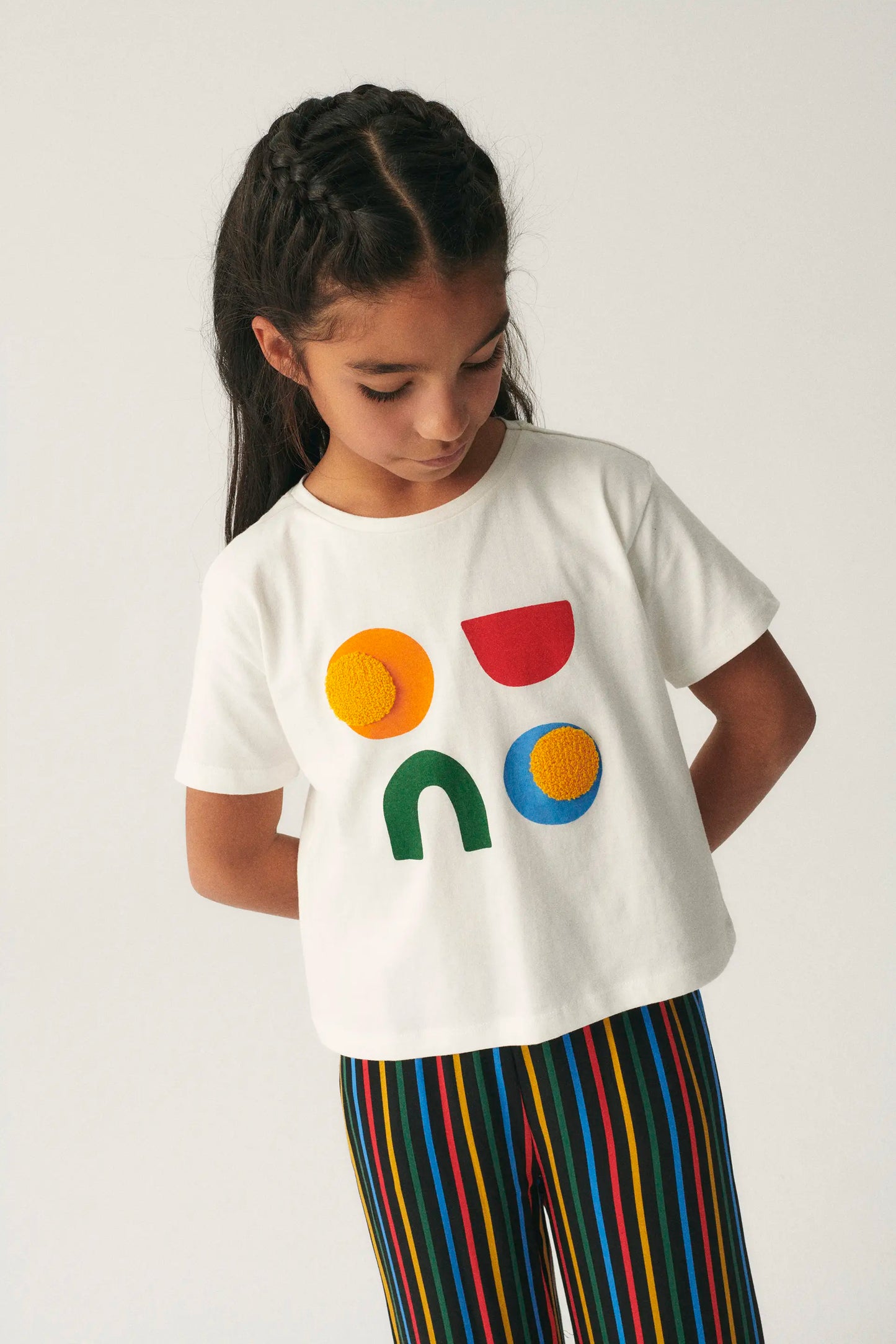Camiseta unisex de algodón con gráfica geométrica