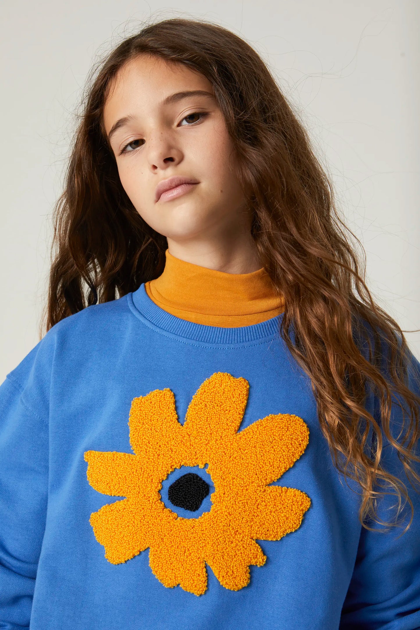 Unisex Floral Print Plush Sweatshirt